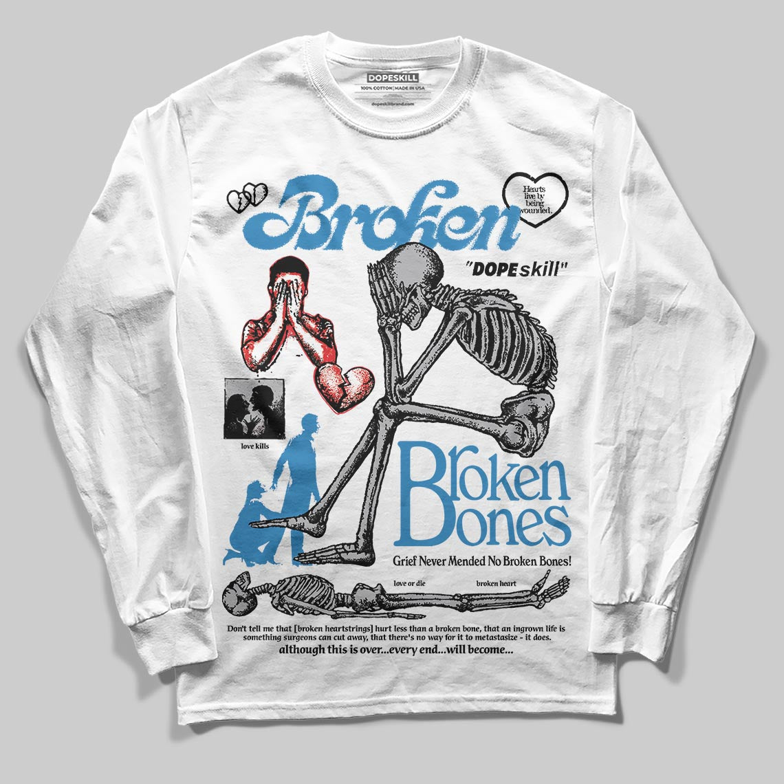 Rare Air 3s superstreetwear Long Sleeve T-Shirt Broken Bones Graphic