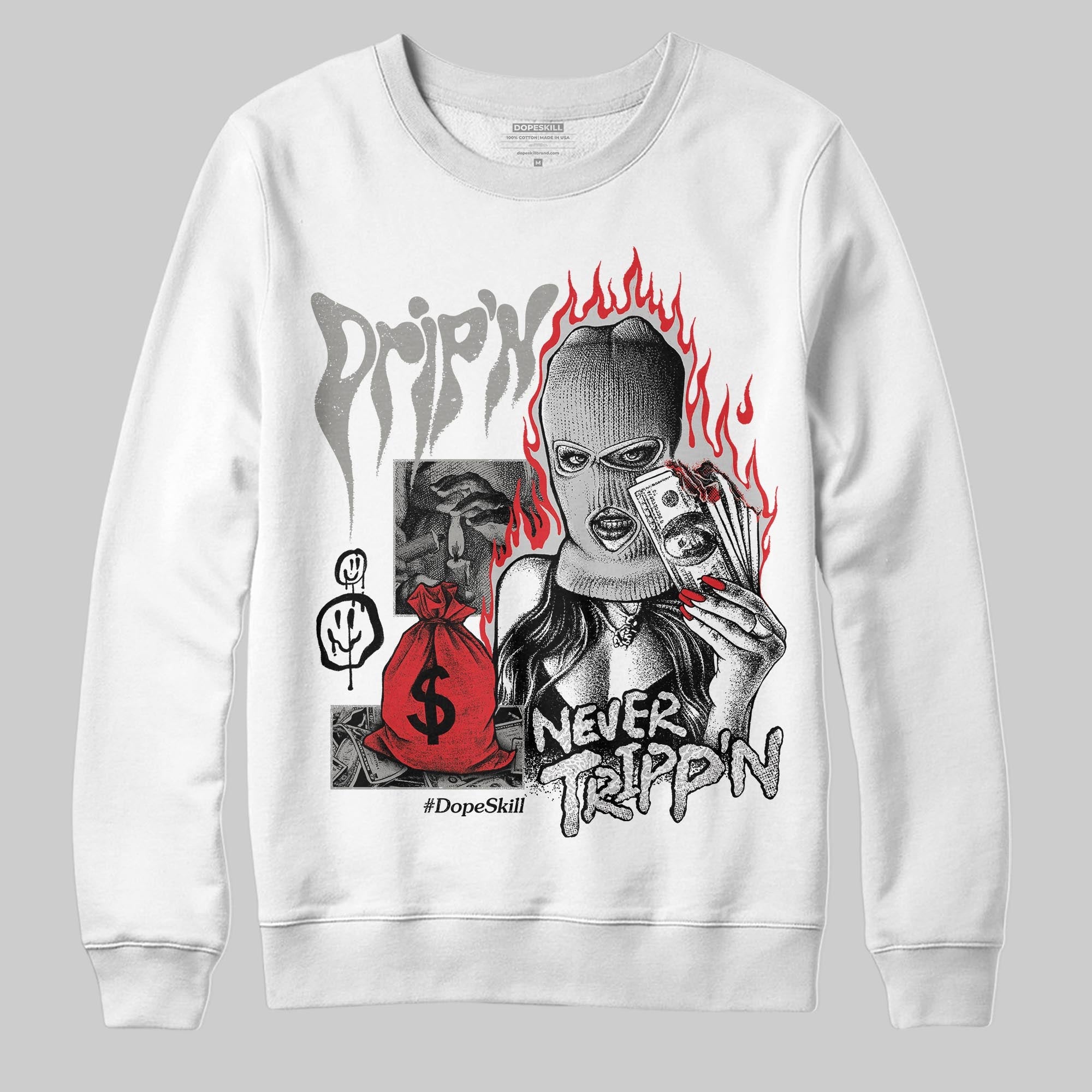 Pure Money 3s superstreetwear Sweatshirt Drip'n Never Tripp'n Graphic