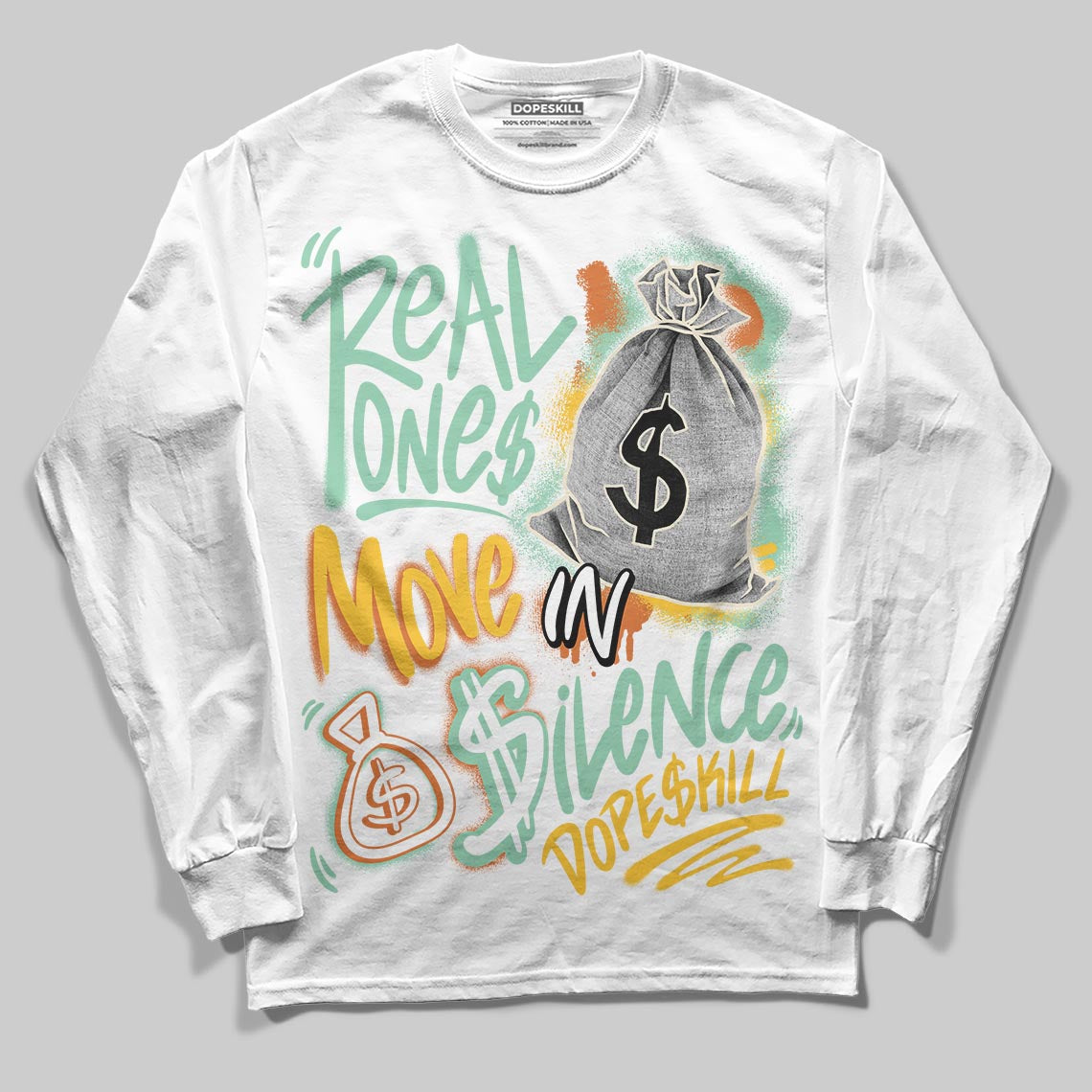 SB Dunk a??Rodeoa?? superstreetwear Long Sleeve T-Shirt Real Ones Move In Silence Graphic