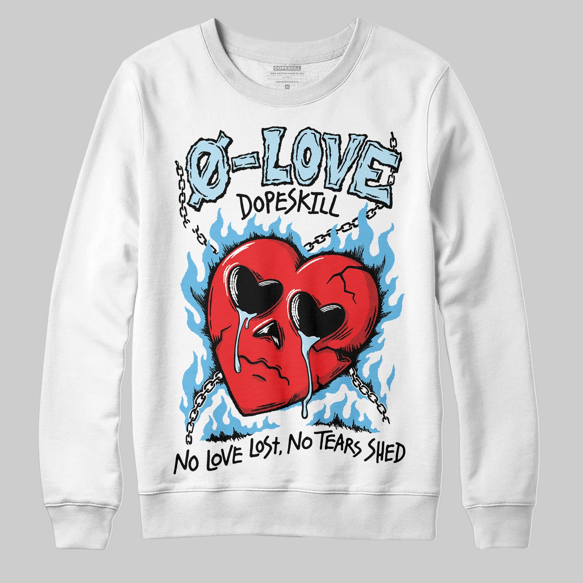 Legend Blue 11s superstreetwear Sweatshirt Crying Heart Graphic