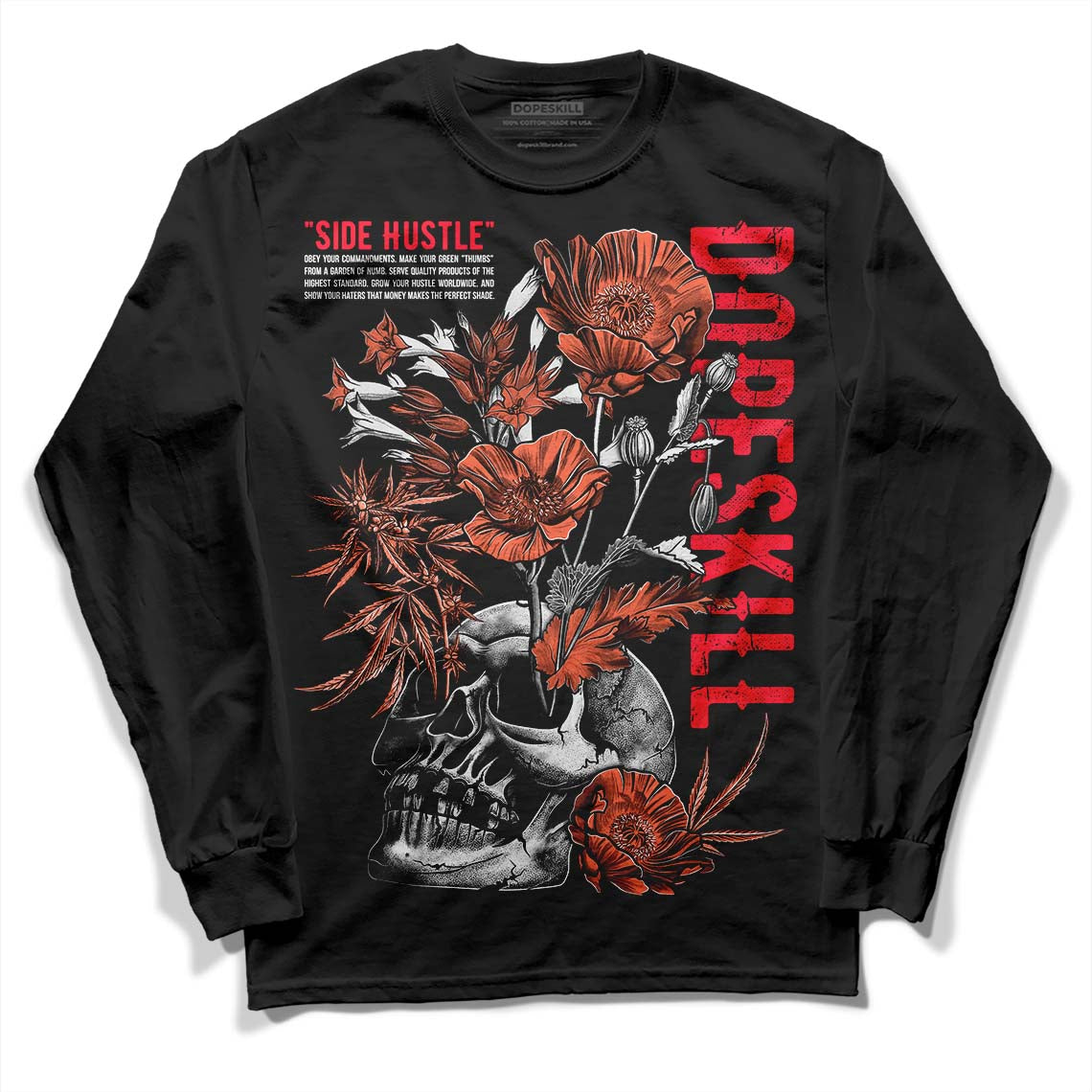 Crimson Bliss 5s superstreetwear Long Sleeve T-Shirt Side Hustle Graphic