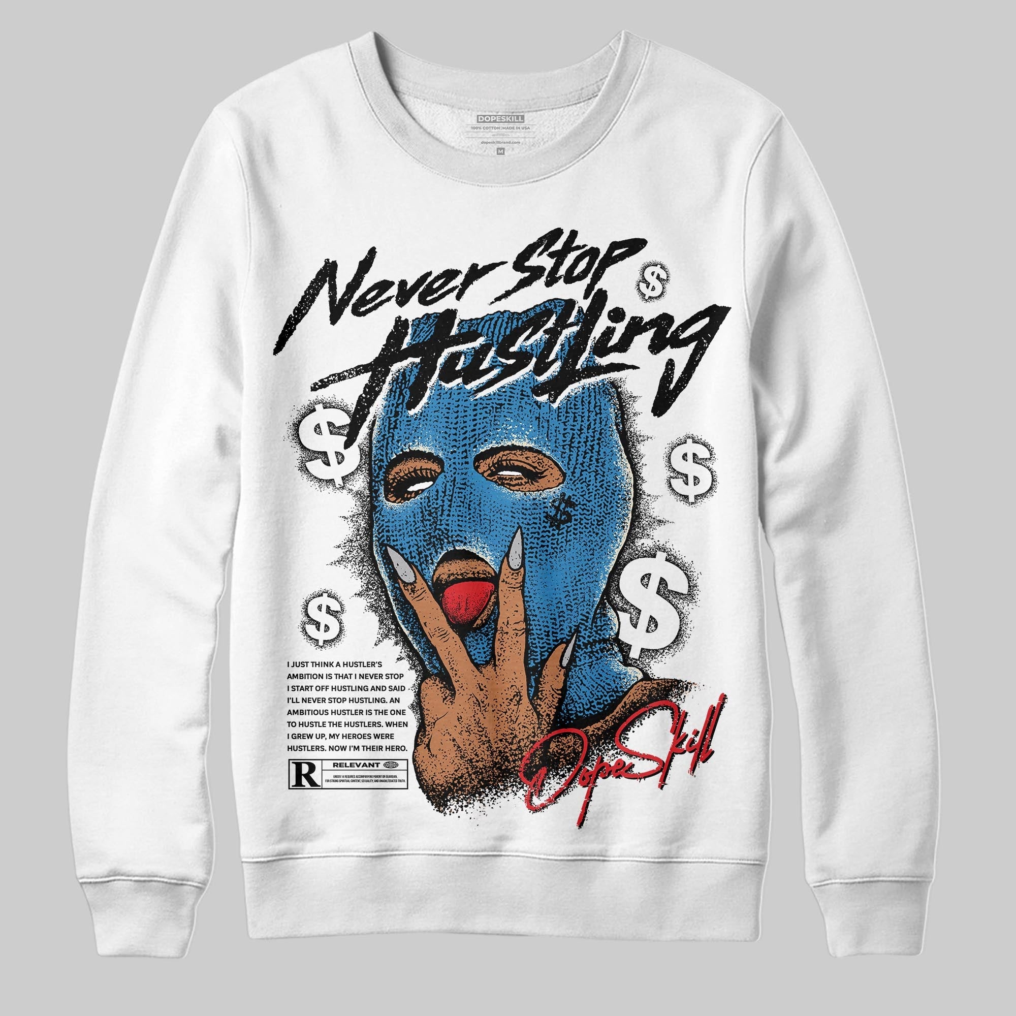 Rare Air 3s superstreetwear Sweatshirt Never Stop Hustling Graphic