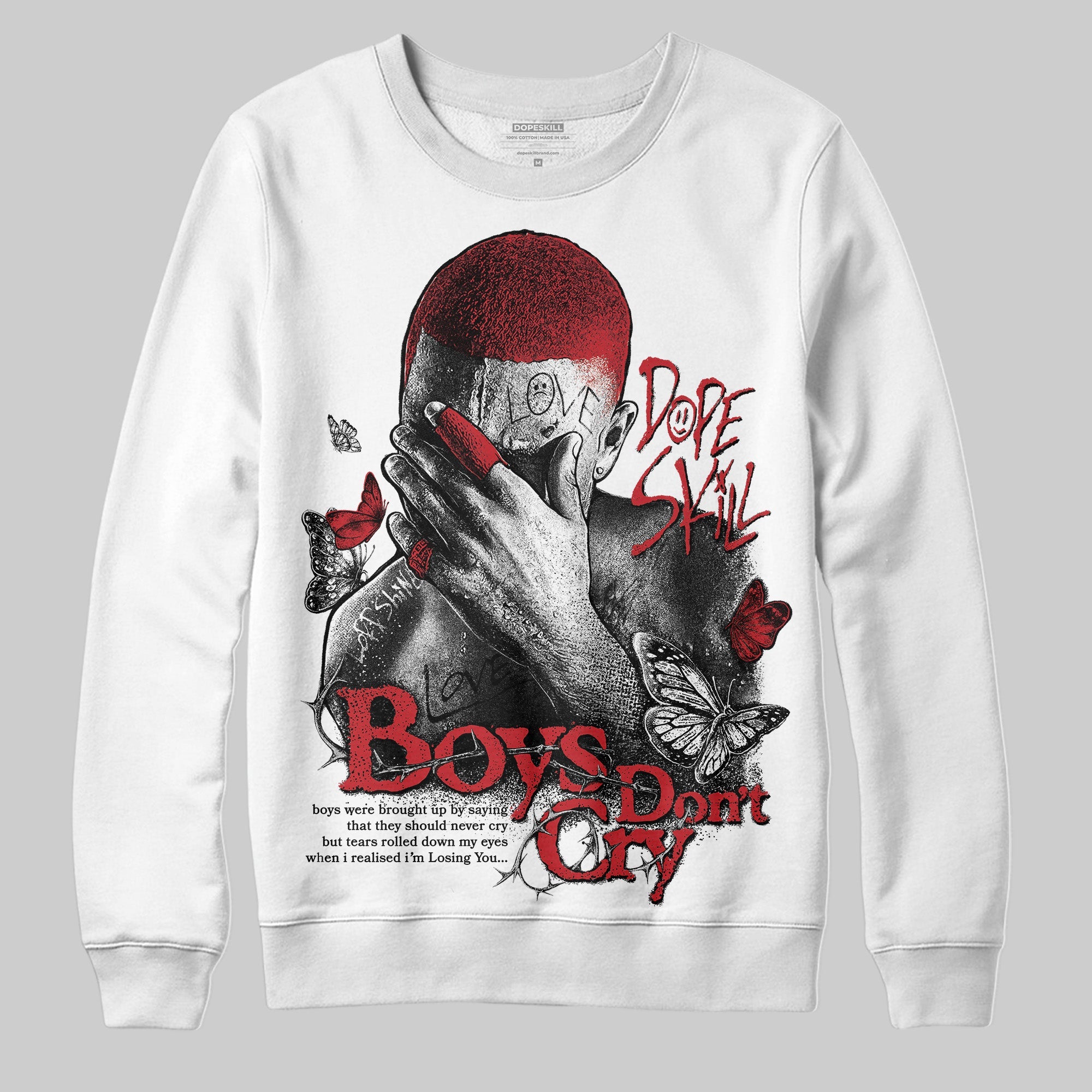 Bred 11s superstreetwear Sweatshirt Boys Don't Cry Graphic