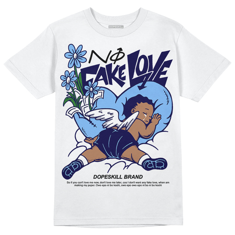 University Blue Collection superstreetwear T-Shirt No Fake Love Graphic