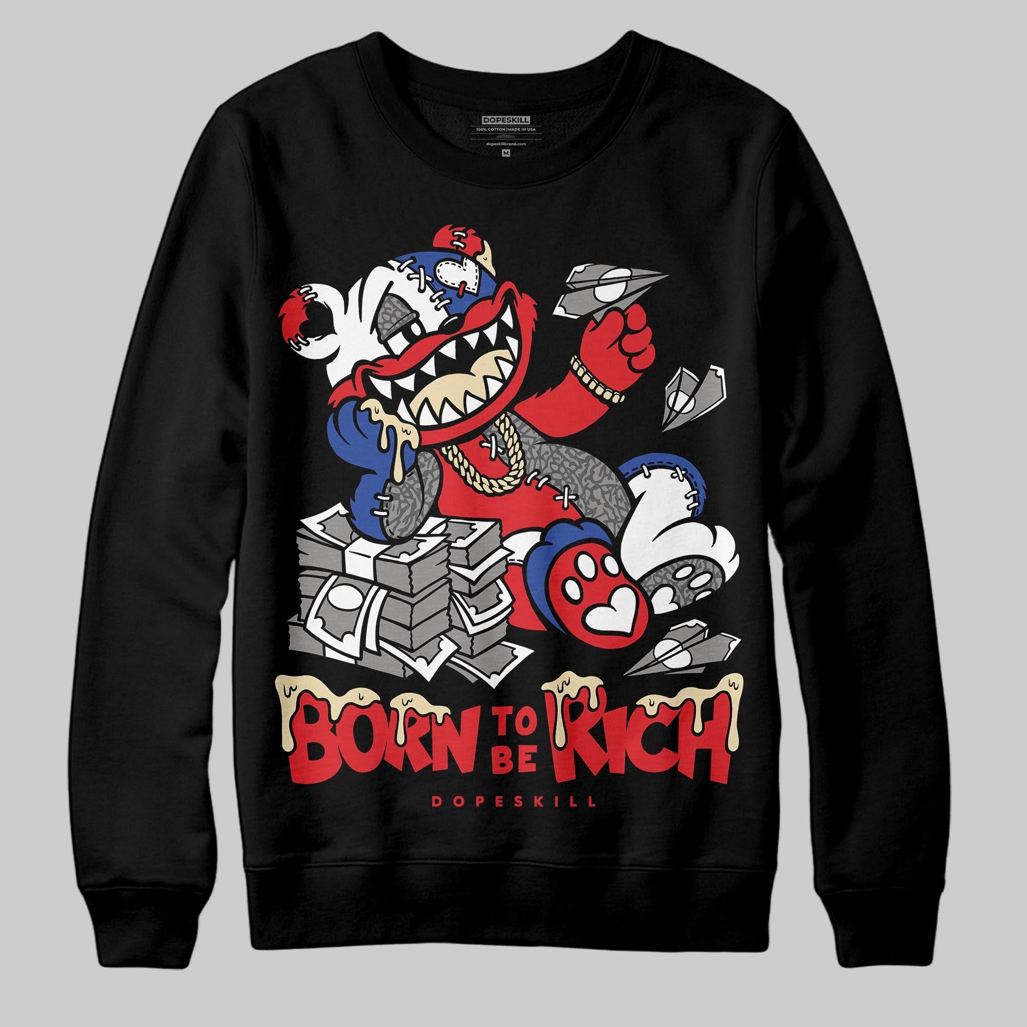 Seoul 2.0 3s superstreetwear Sweatshirt Born To Be Rich Graphic