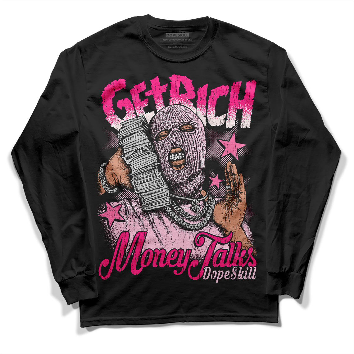 Dunk Low Pink Foam superstreetwear Long Sleeve T-Shirt Get Rich Graphic