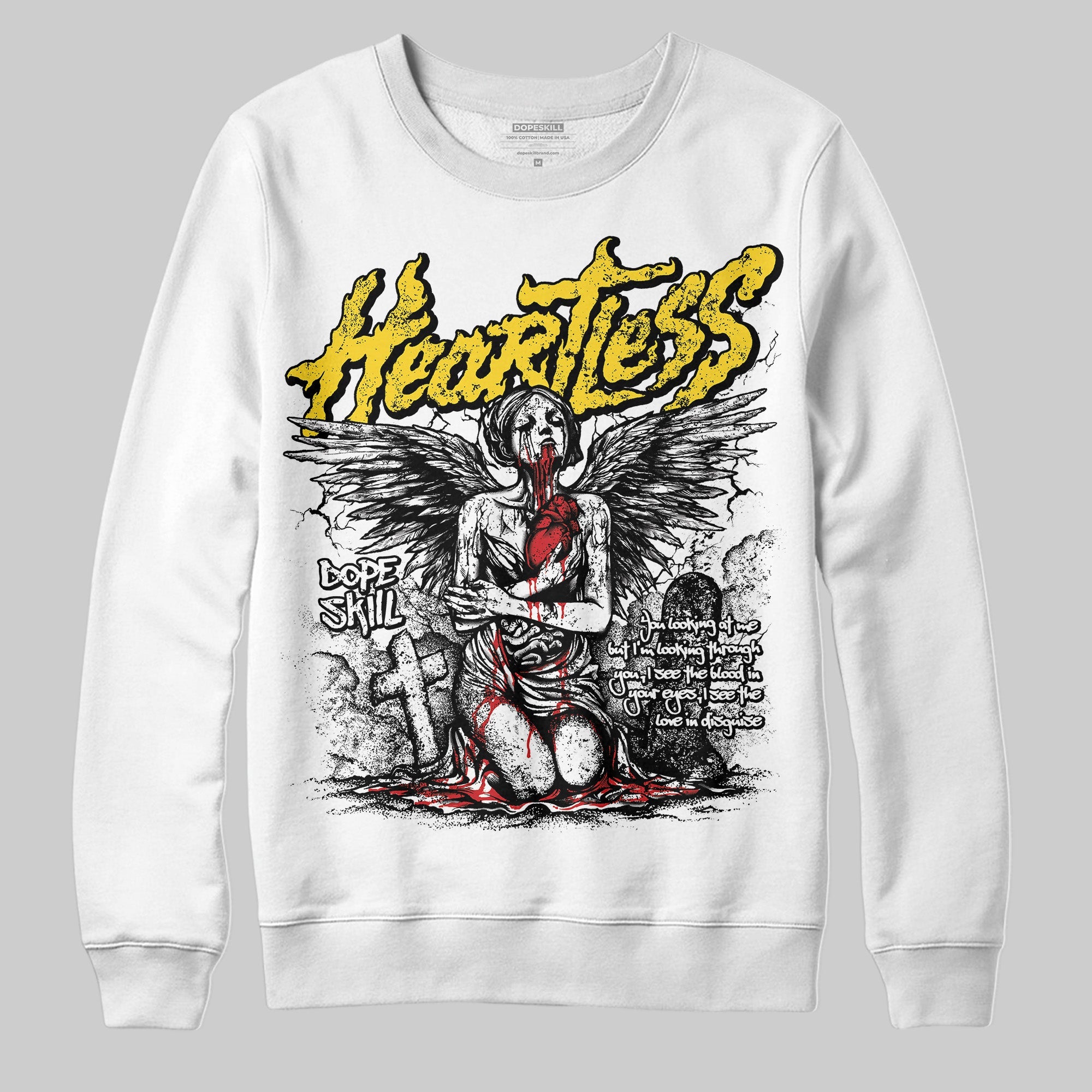 Black Tour Yellow AJ 4 Thunder superstreetwear Sweatshirt Heartless Graphic
