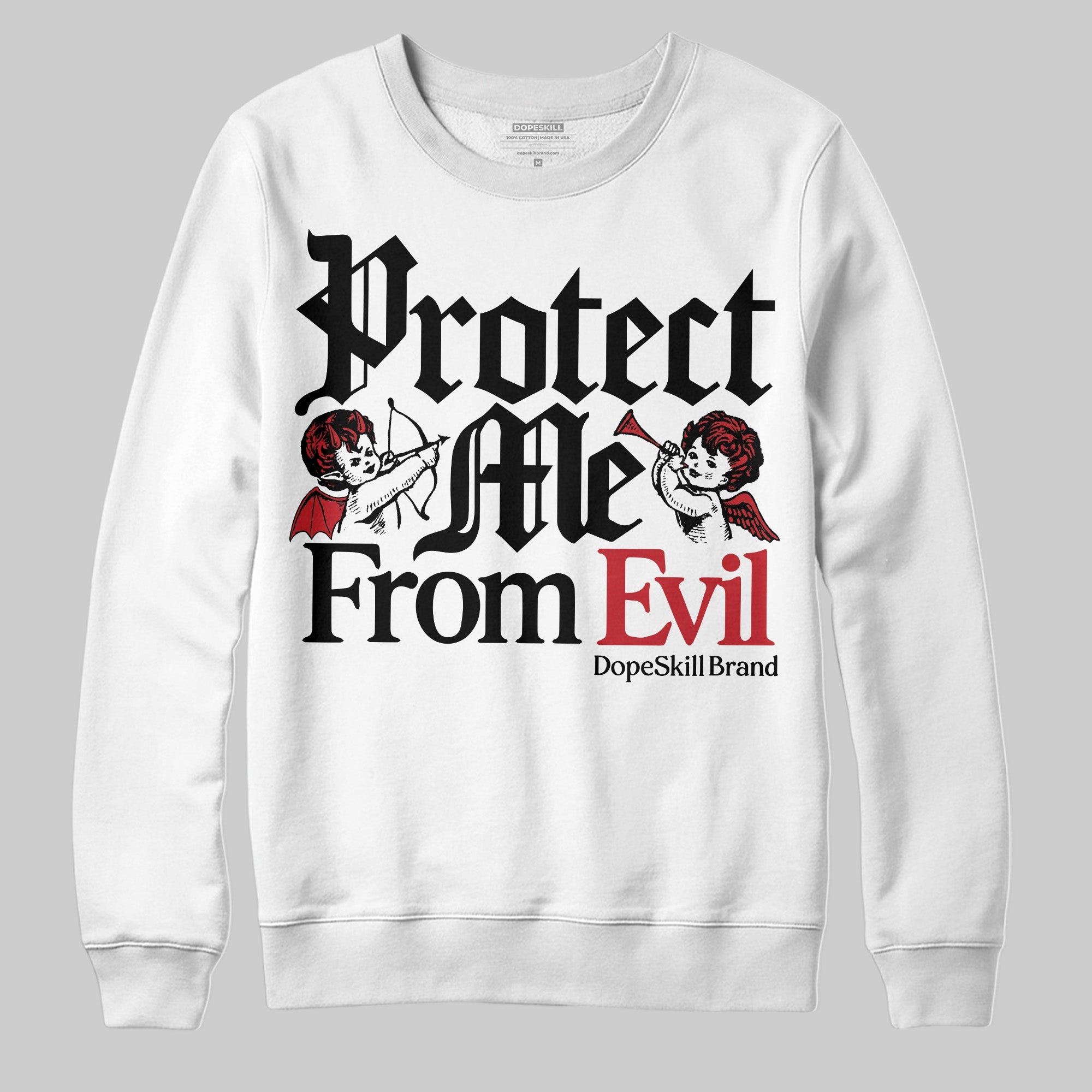 Bred Velvet 11s superstreetwear Sweatshirt Protect Me From Evil Graphic