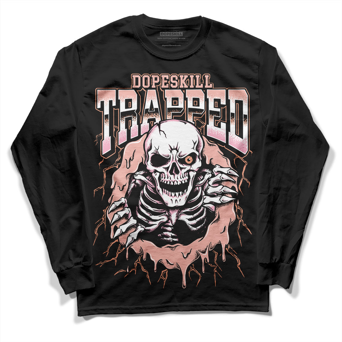 Legend Pink 11s superstreetwear Long Sleeve T-Shirt Trapped Halloween Graphic