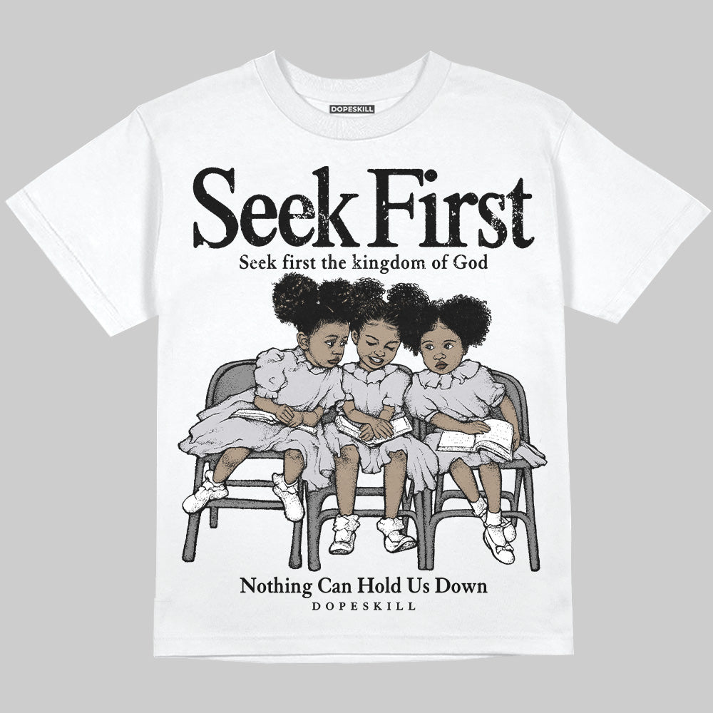 Grey Collection superstreetwear Oversize Print T-Shirt New Seek First Graphic