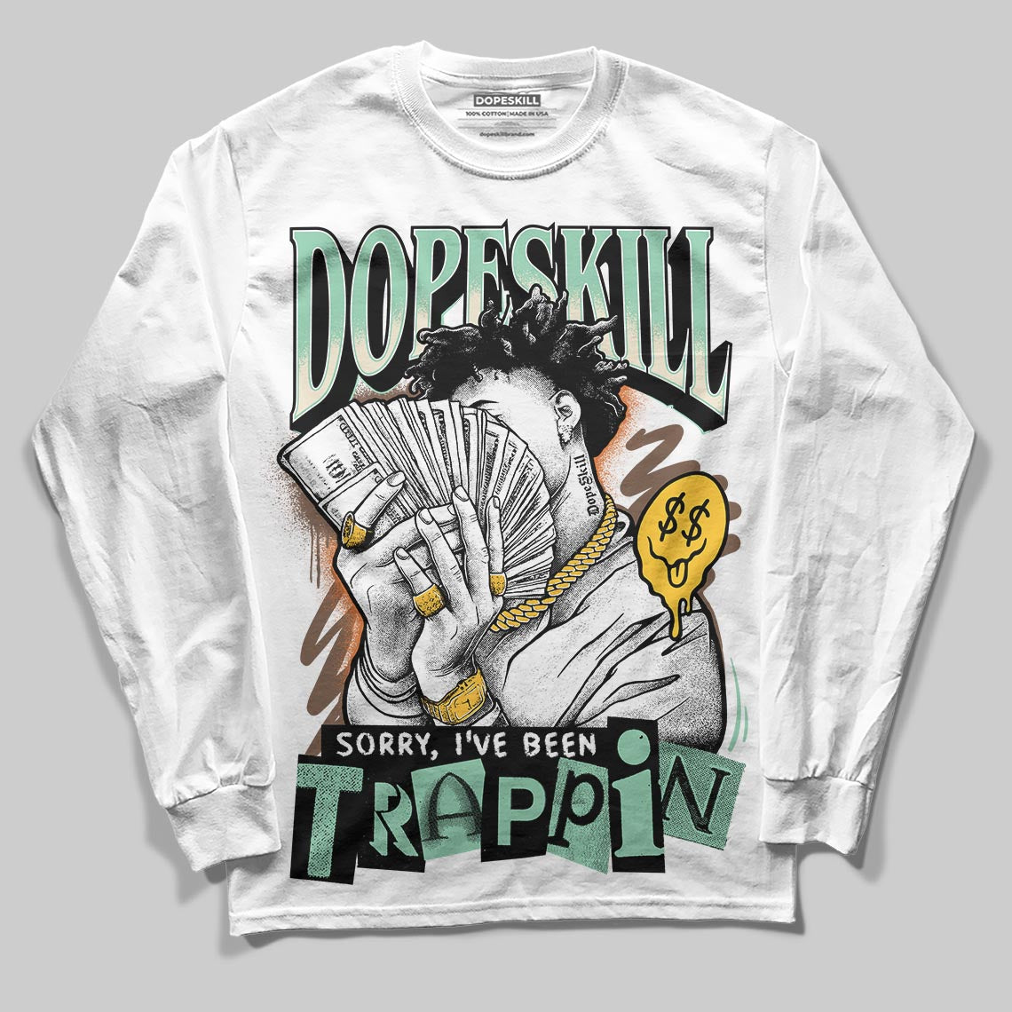 SB Dunk a??Rodeoa?? superstreetwear Long Sleeve T-Shirt Sorry I've Been Trappin Graphic