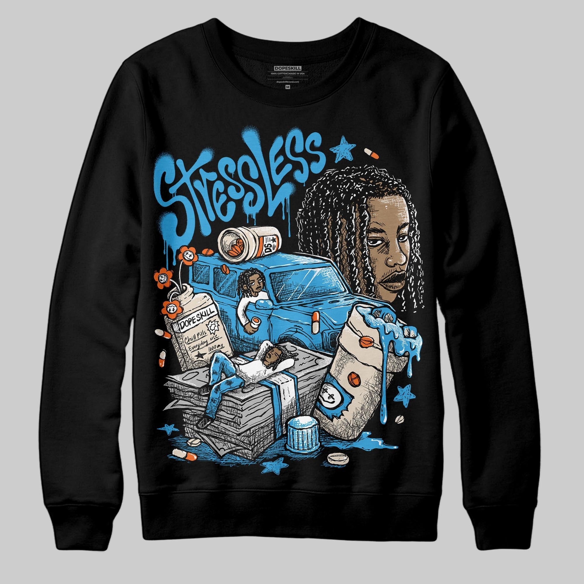 UNC Reimagined 1s superstreetwear Sweatshirt Stressless Graphic