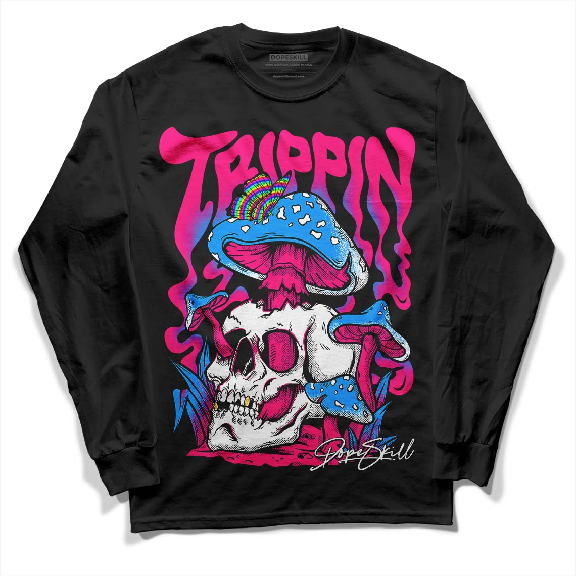 Fierce Pink 1s superstreetwear Long Sleeve T-Shirt Trippin Graphic