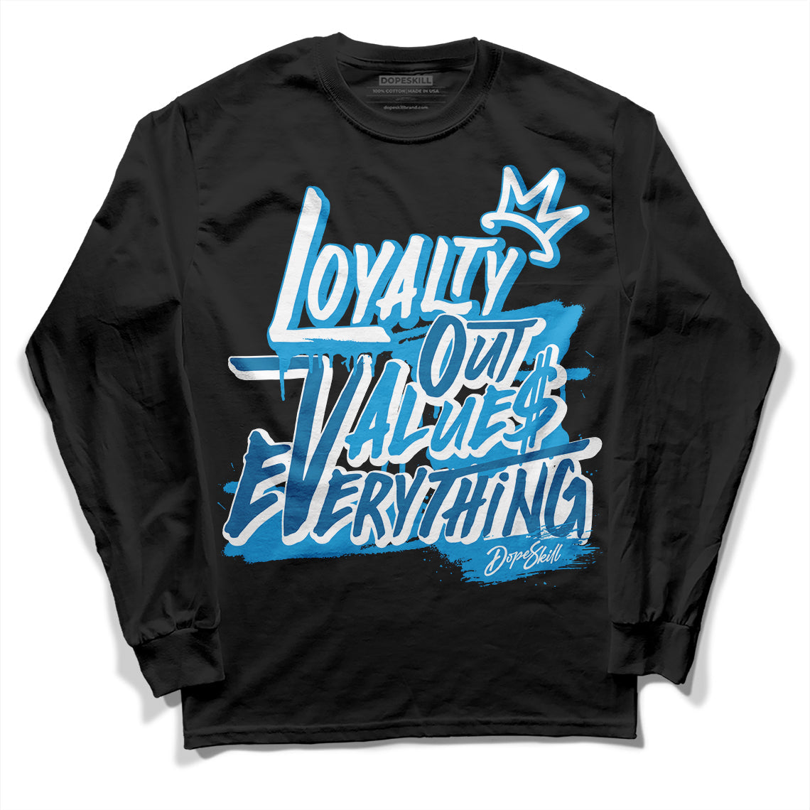 Military Blue 4s superstreetwear Long Sleeve T-Shirt LOVE Graphic
