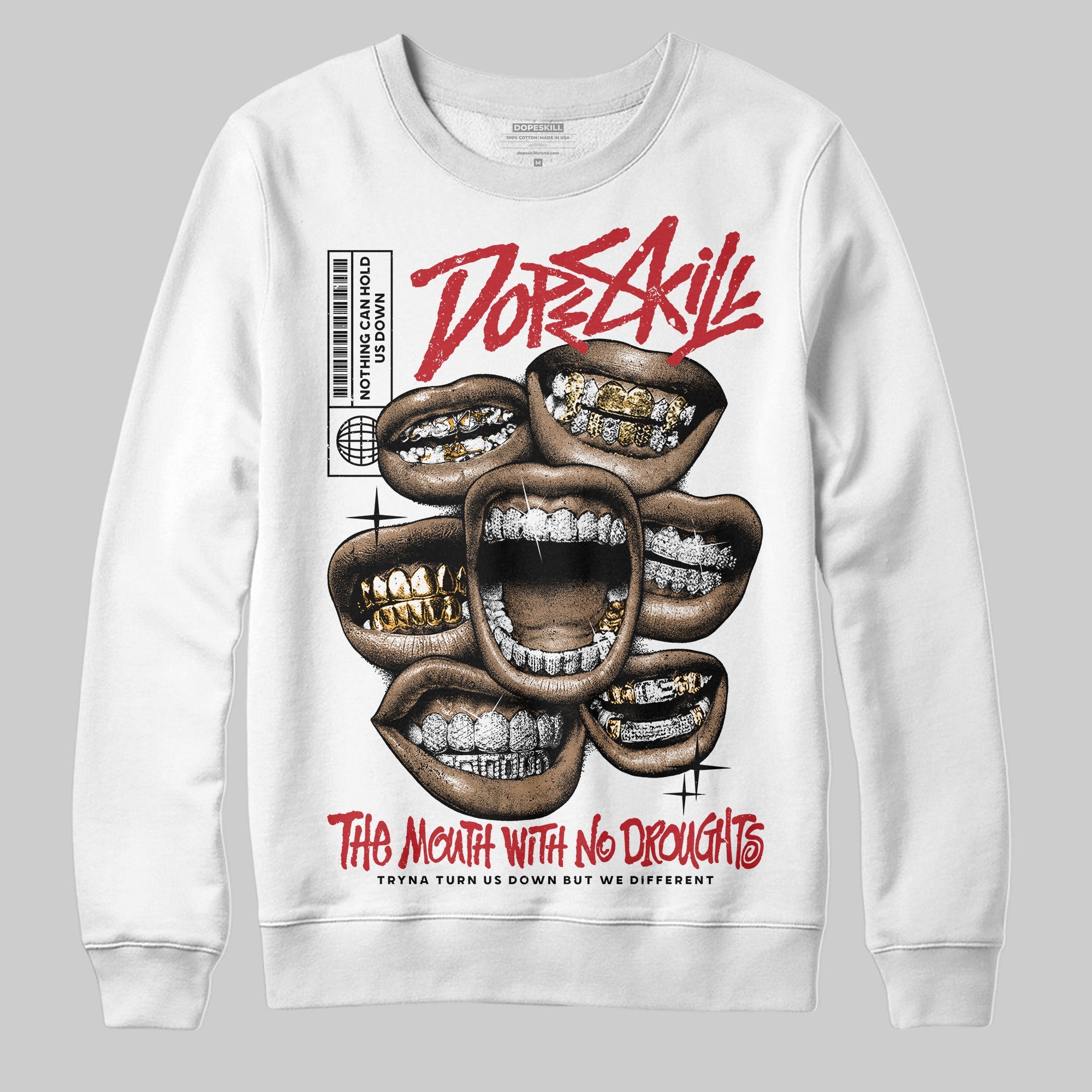 Bred 11s superstreetwear Sweatshirt The Mouth With No Droughts Graphic