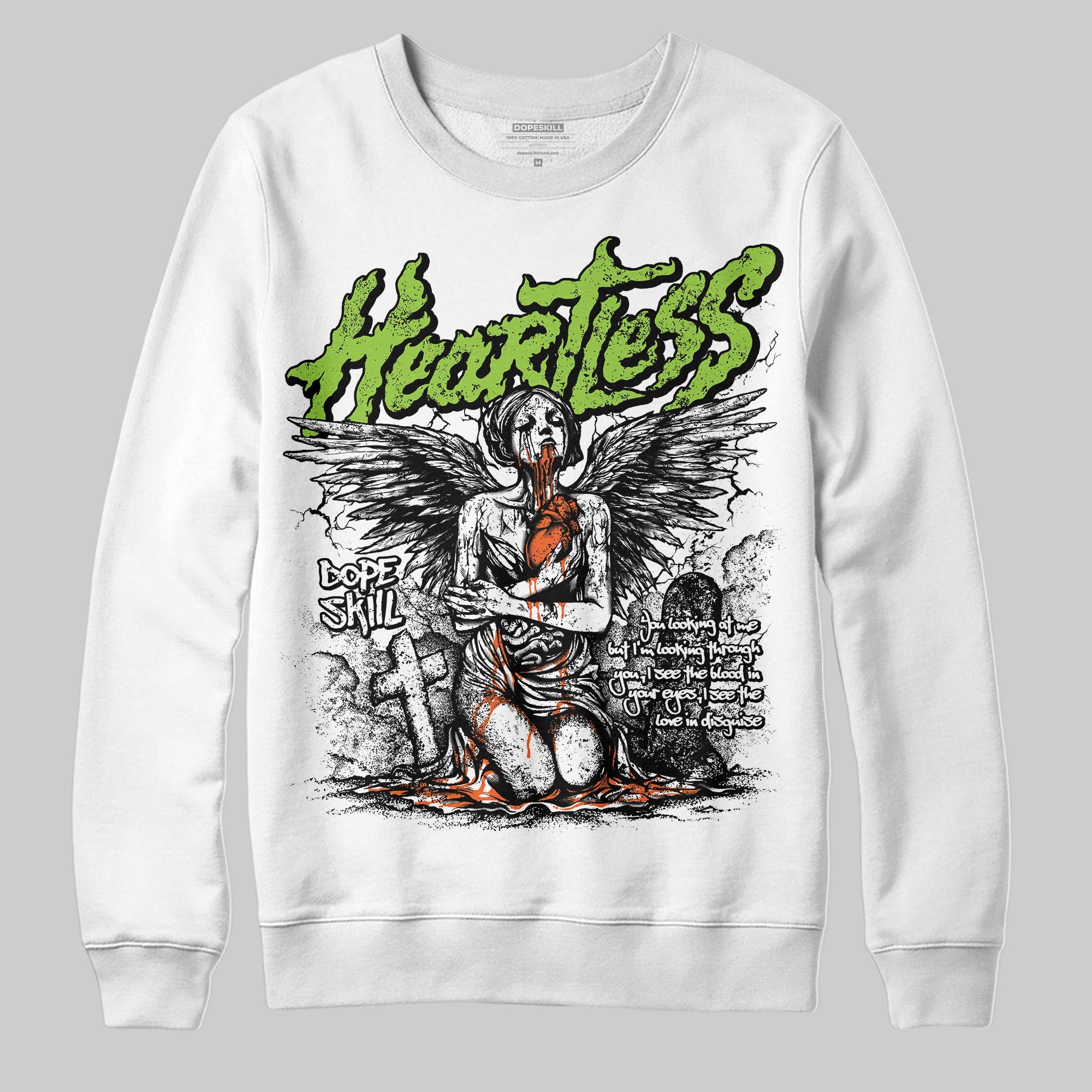 Neon Green Collection superstreetwear Sweatshirt Heartless Graphic