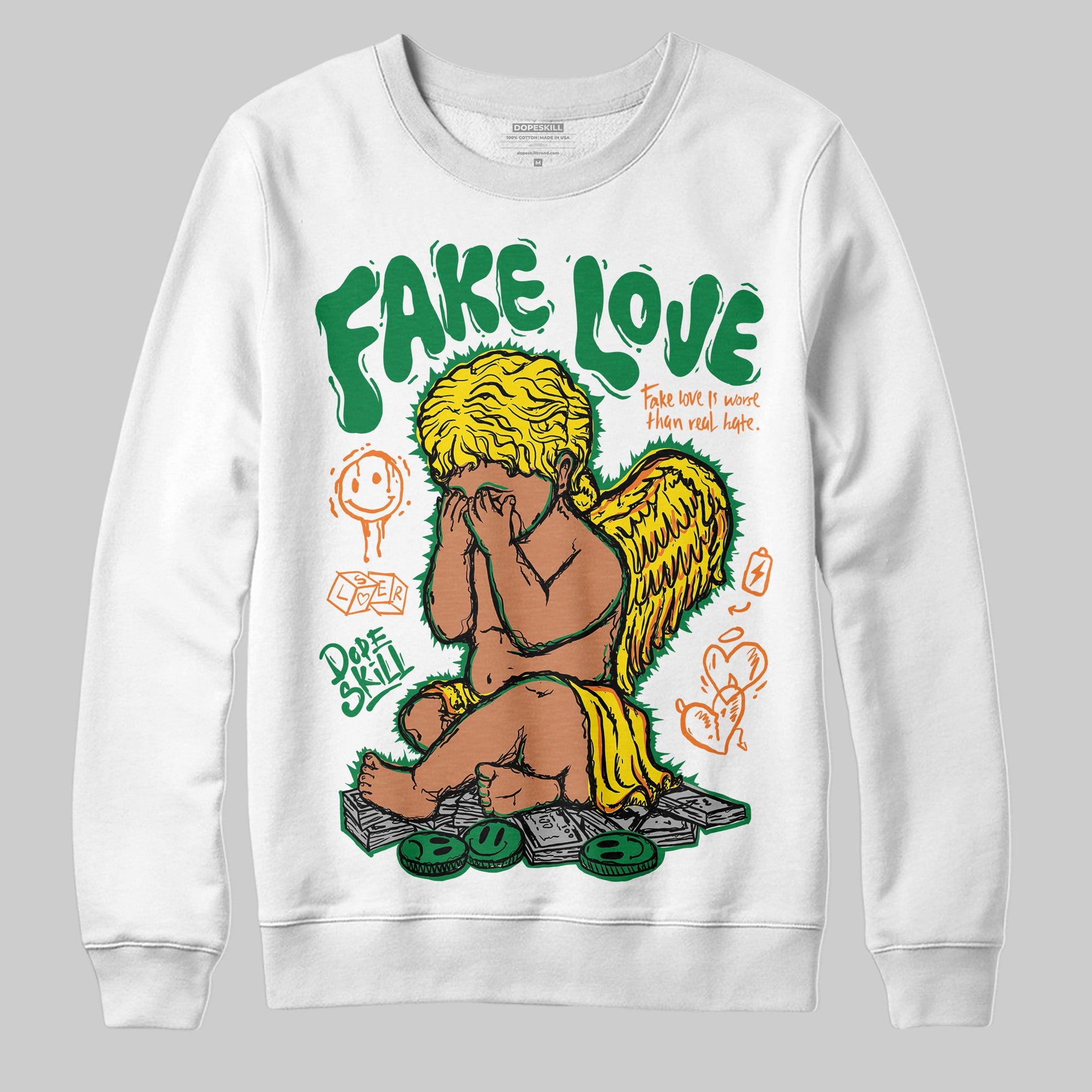 Dunk Reverse Brazil superstreetwear Sweatshirt False Love Graphic