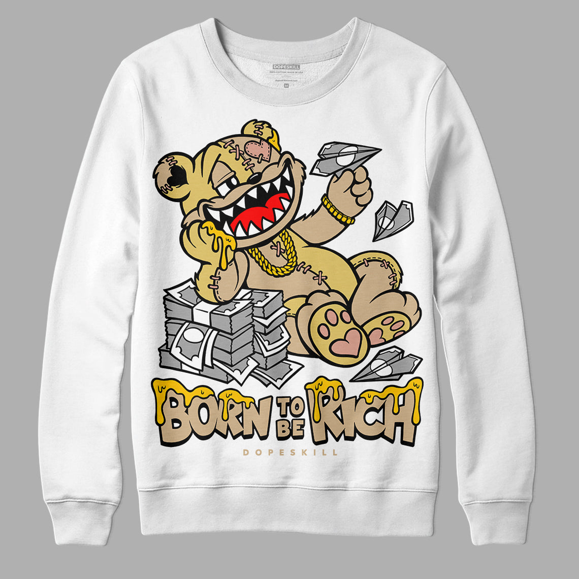 TAN Collection superstreetwear Sweatshirt Born To Be Rich Graphic