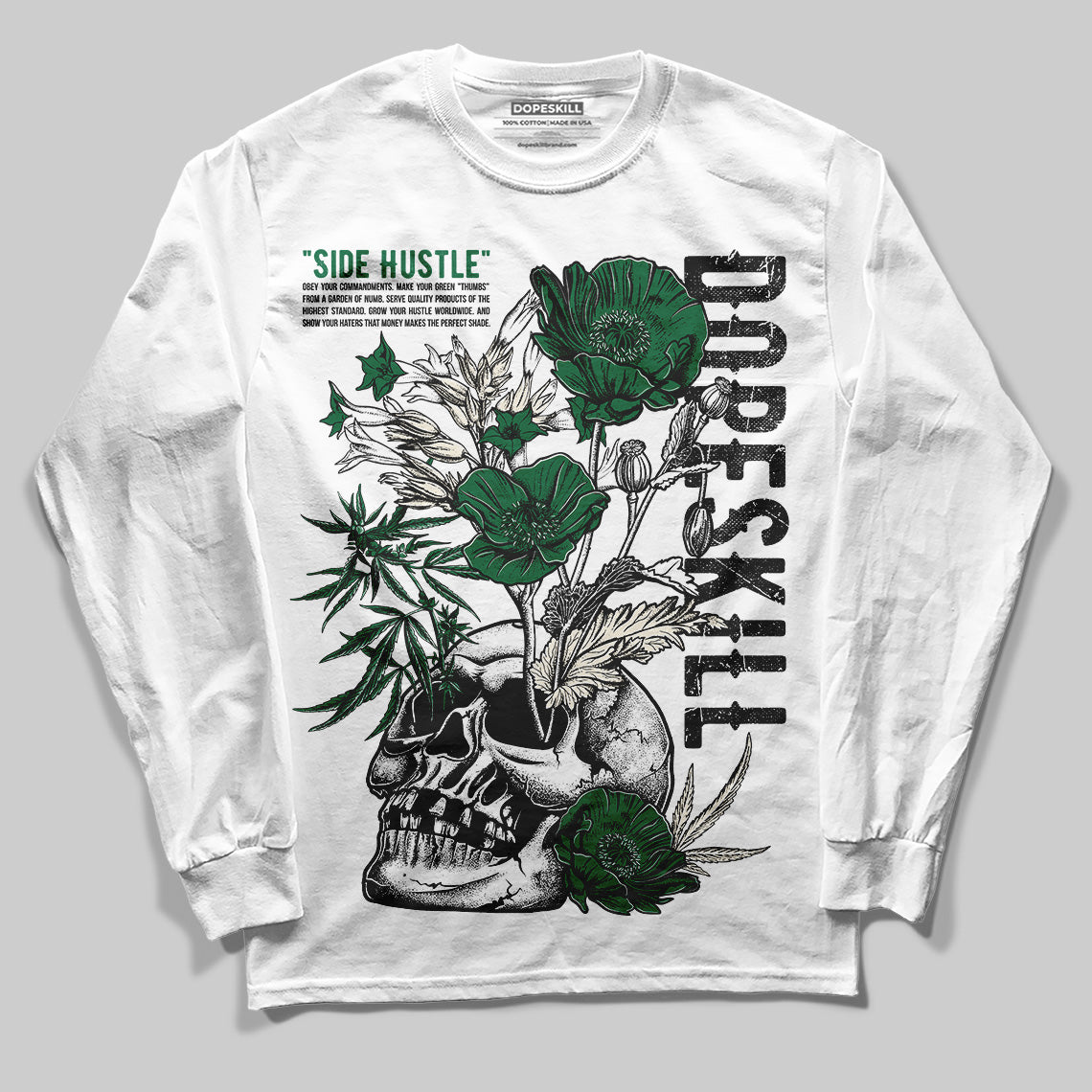 Pine Green 13s superstreetwear Long Sleeve T-Shirt Side Hustle Graphic