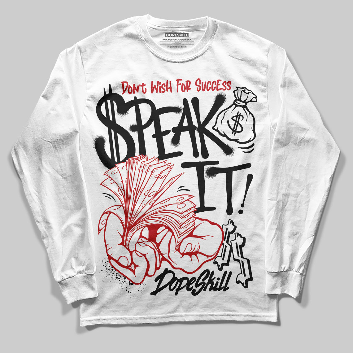 Bred Velvet 11s superstreetwear Long Sleeve T-Shirt Speak It Graphic