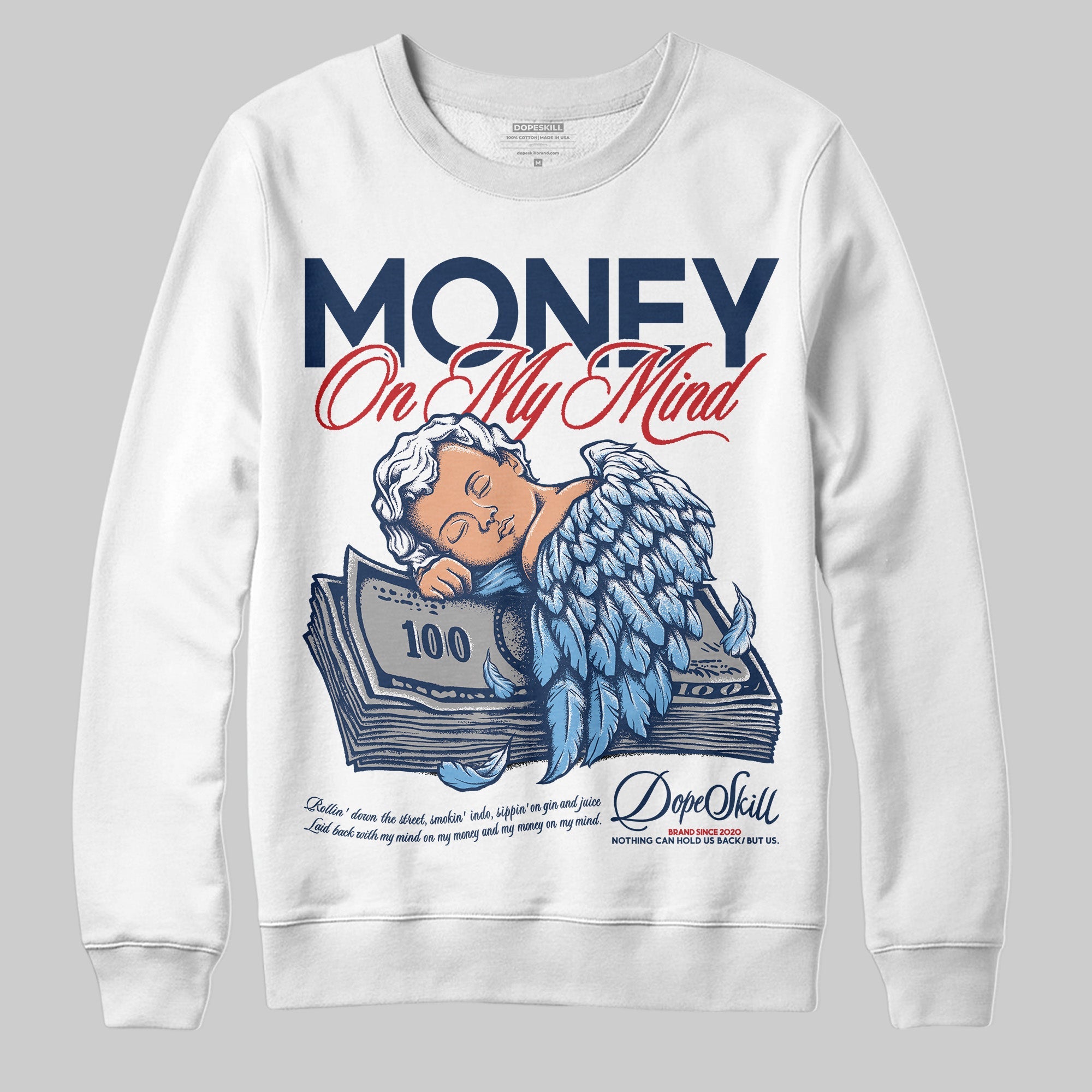 Summit White Navy 4s superstreetwear Sweatshirt MOMM Graphic