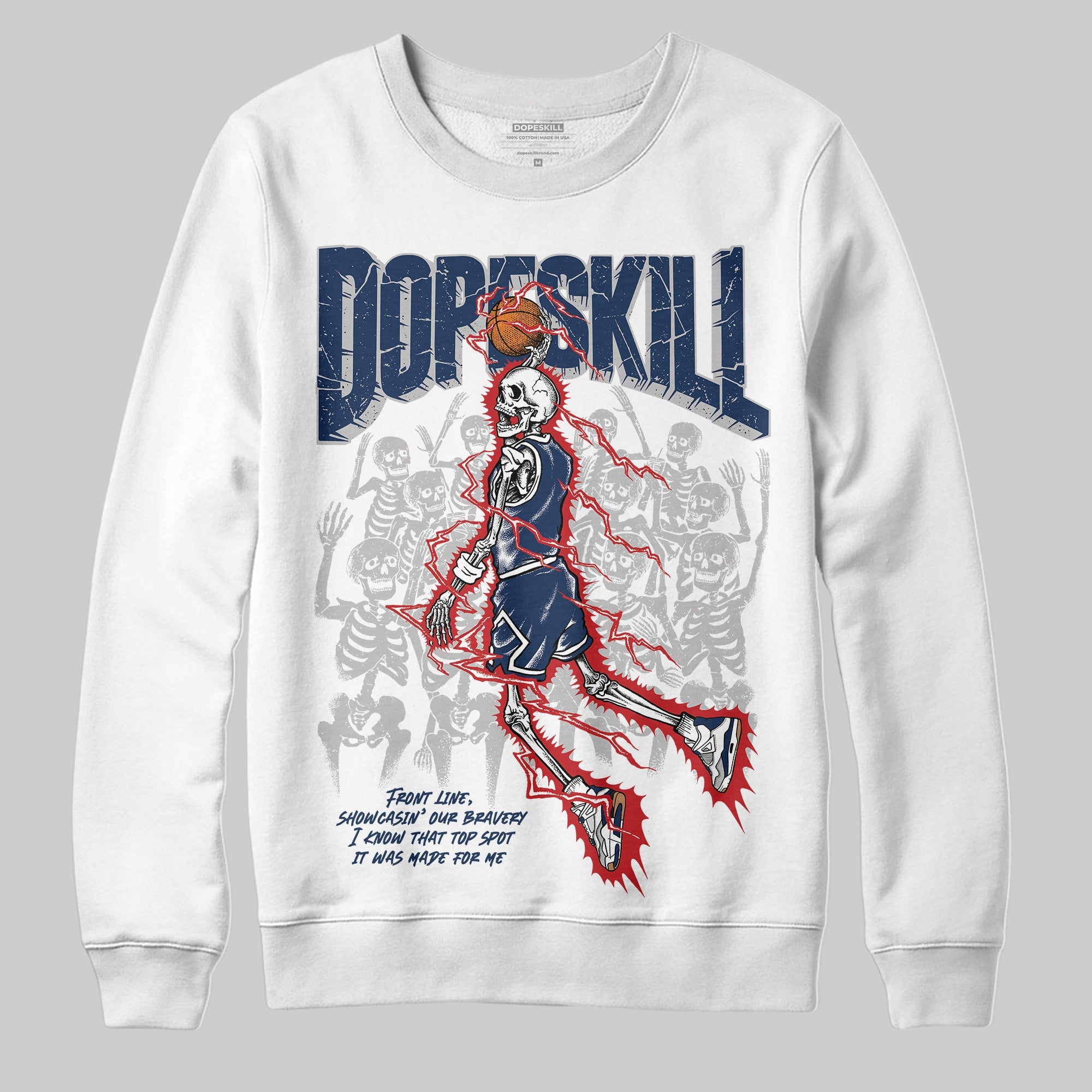 Summit White Navy 4s superstreetwear Sweatshirt Thunder Dunk Graphic