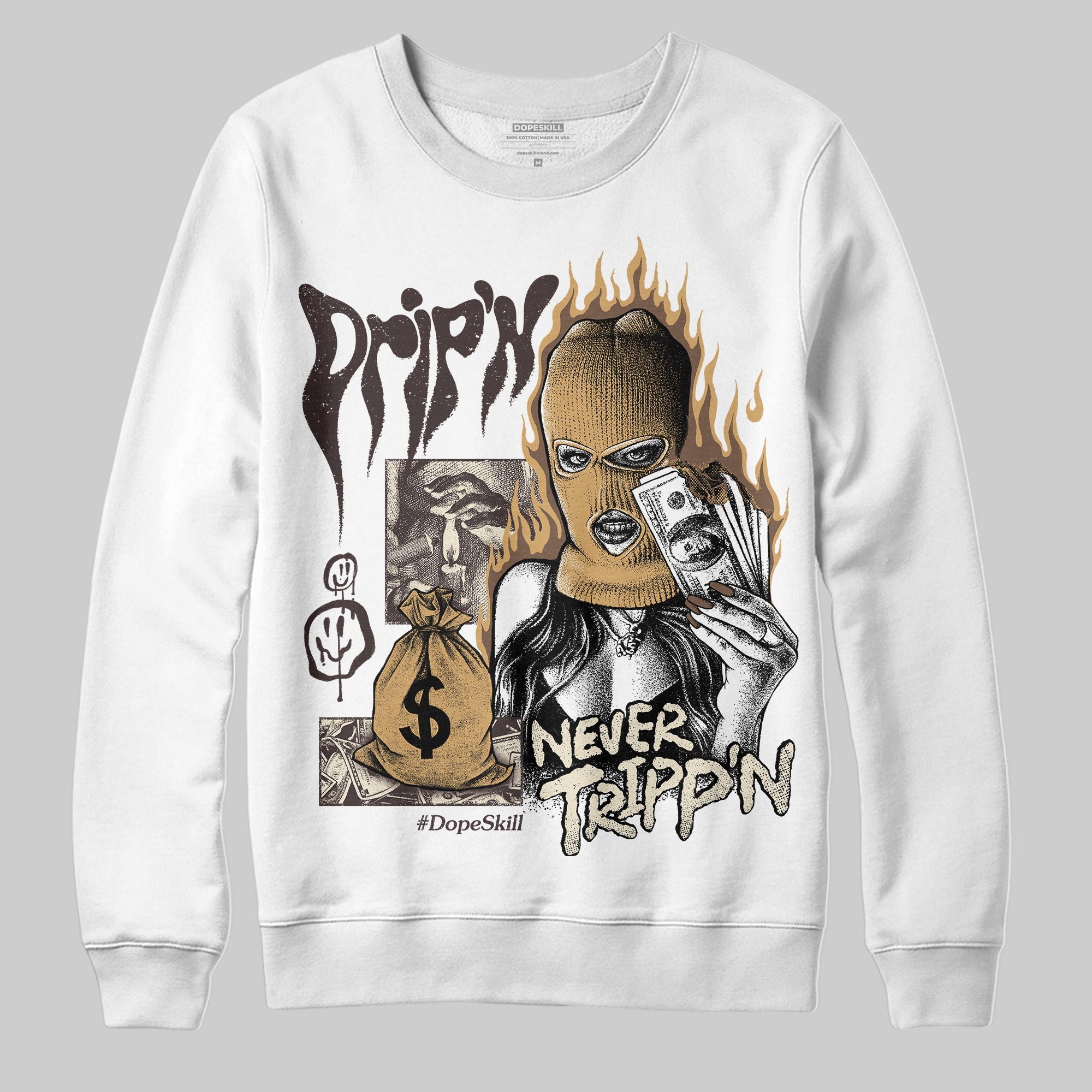 Earth 5s superstreetwear Sweatshirt Drip'n Never Tripp'n Graphic