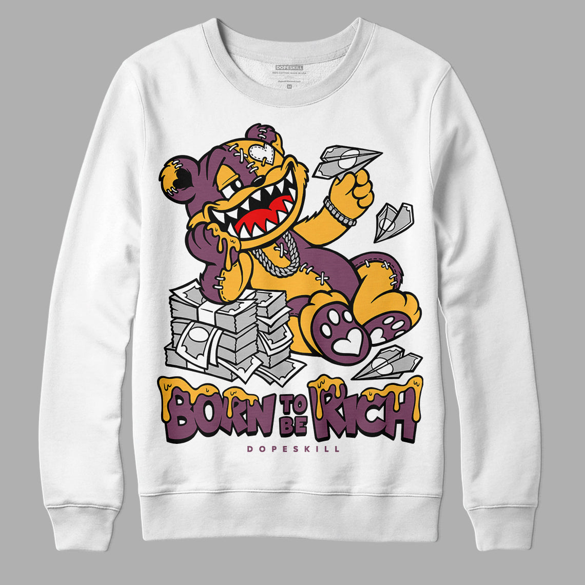 Brotherhood 1s High OG superstreetwear Sweatshirt Born To Be Rich Graphic