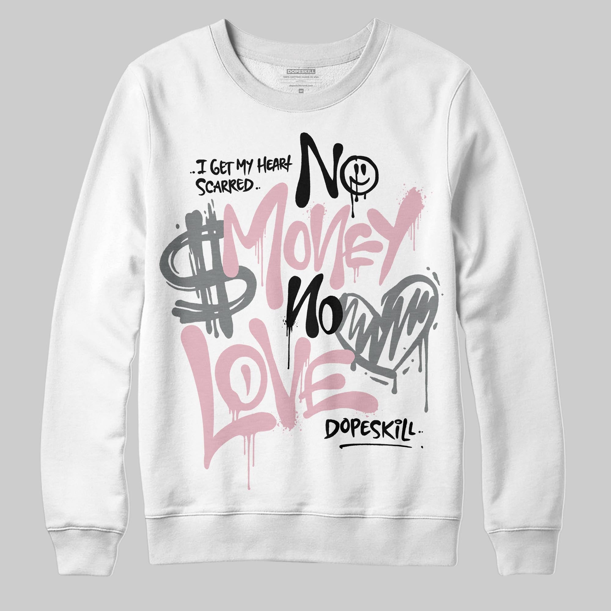 Max 95 OG ¡°Pink Foam¡± superstreetwear Sweatshirt No Money No Love Typo Graphic