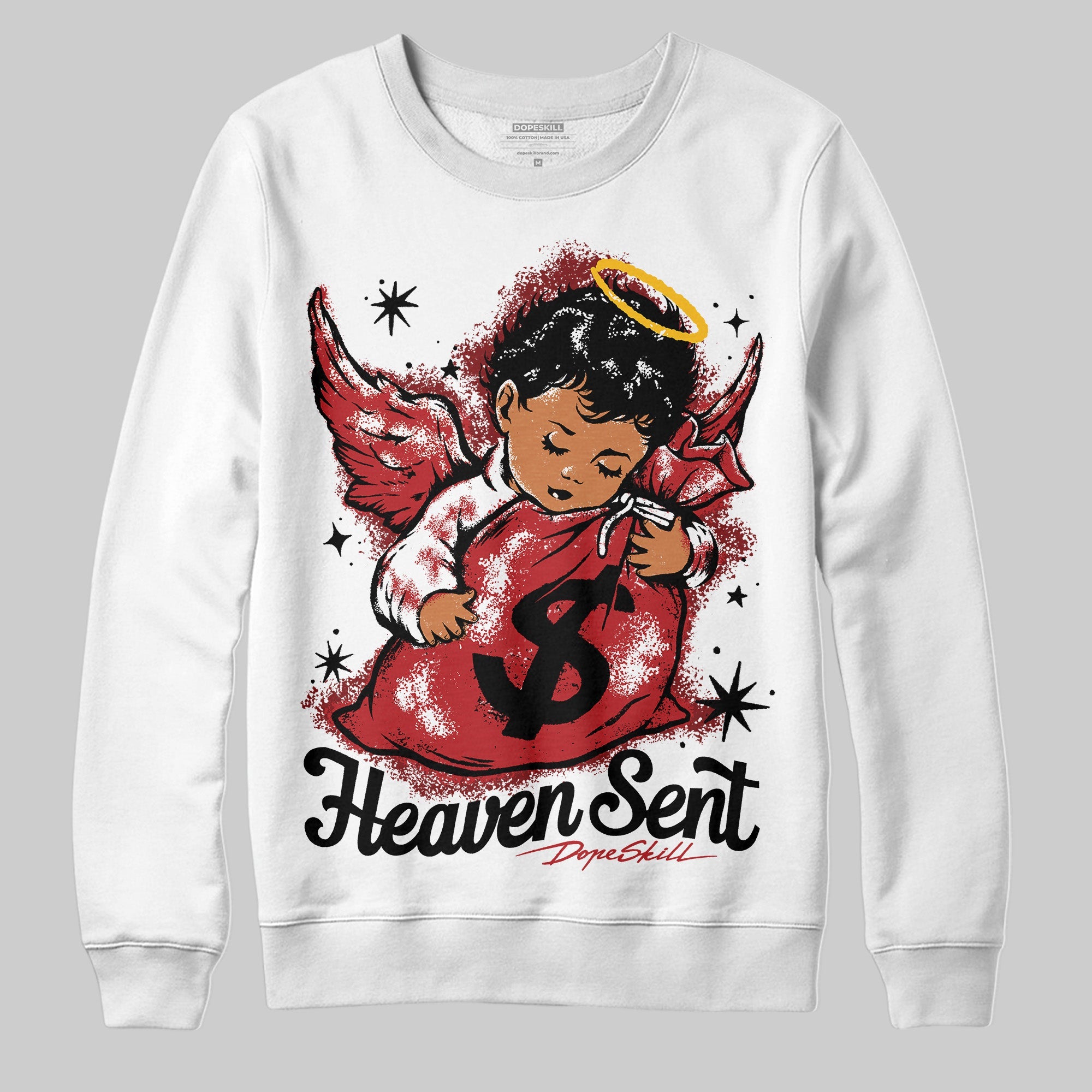 Flu Game 12s superstreetwear Sweatshirt Heaven Sent Graphic