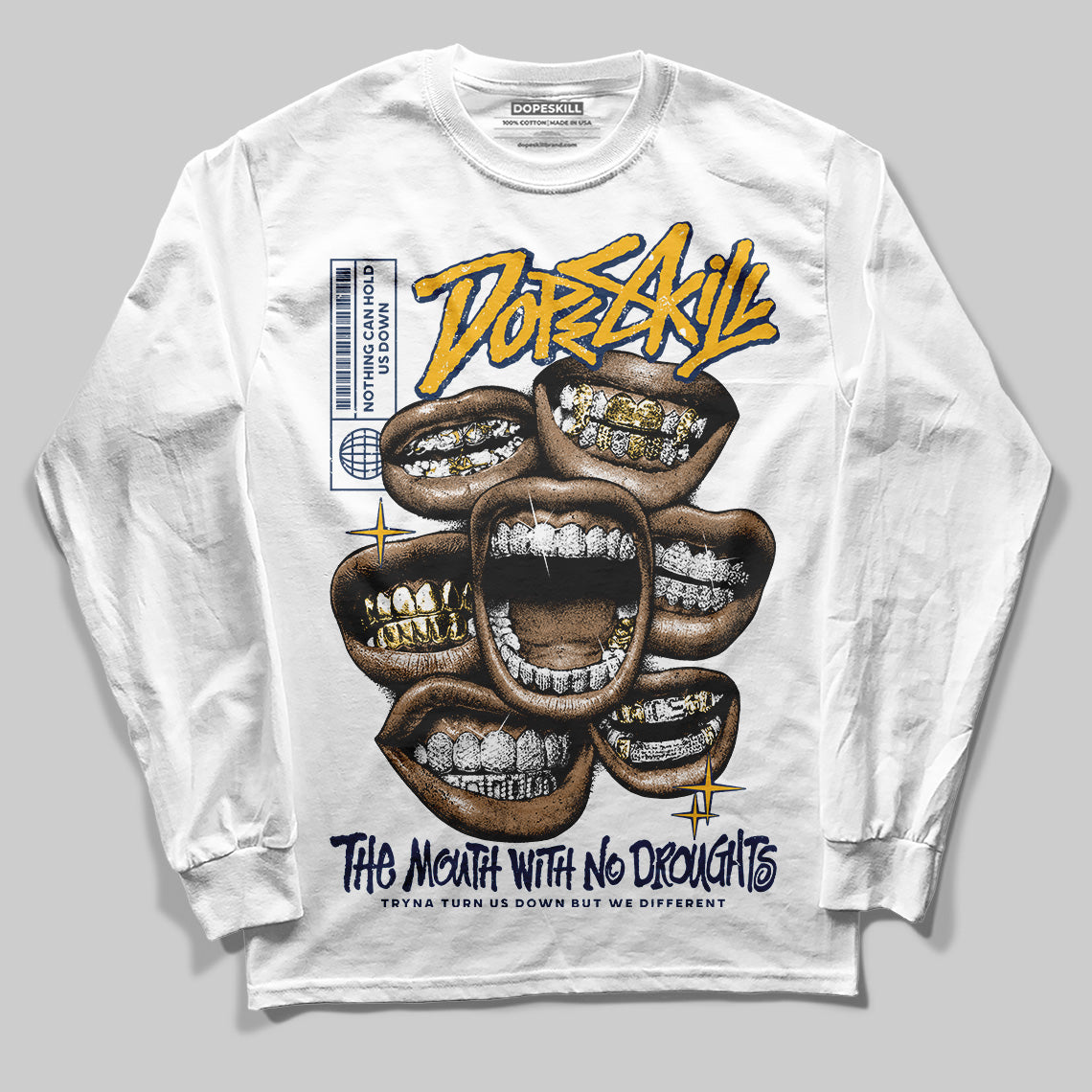 Retro Dunk From Above 4s superstreetwear Long Sleeve T-Shirt The Mouth With No Droughts Graphic
