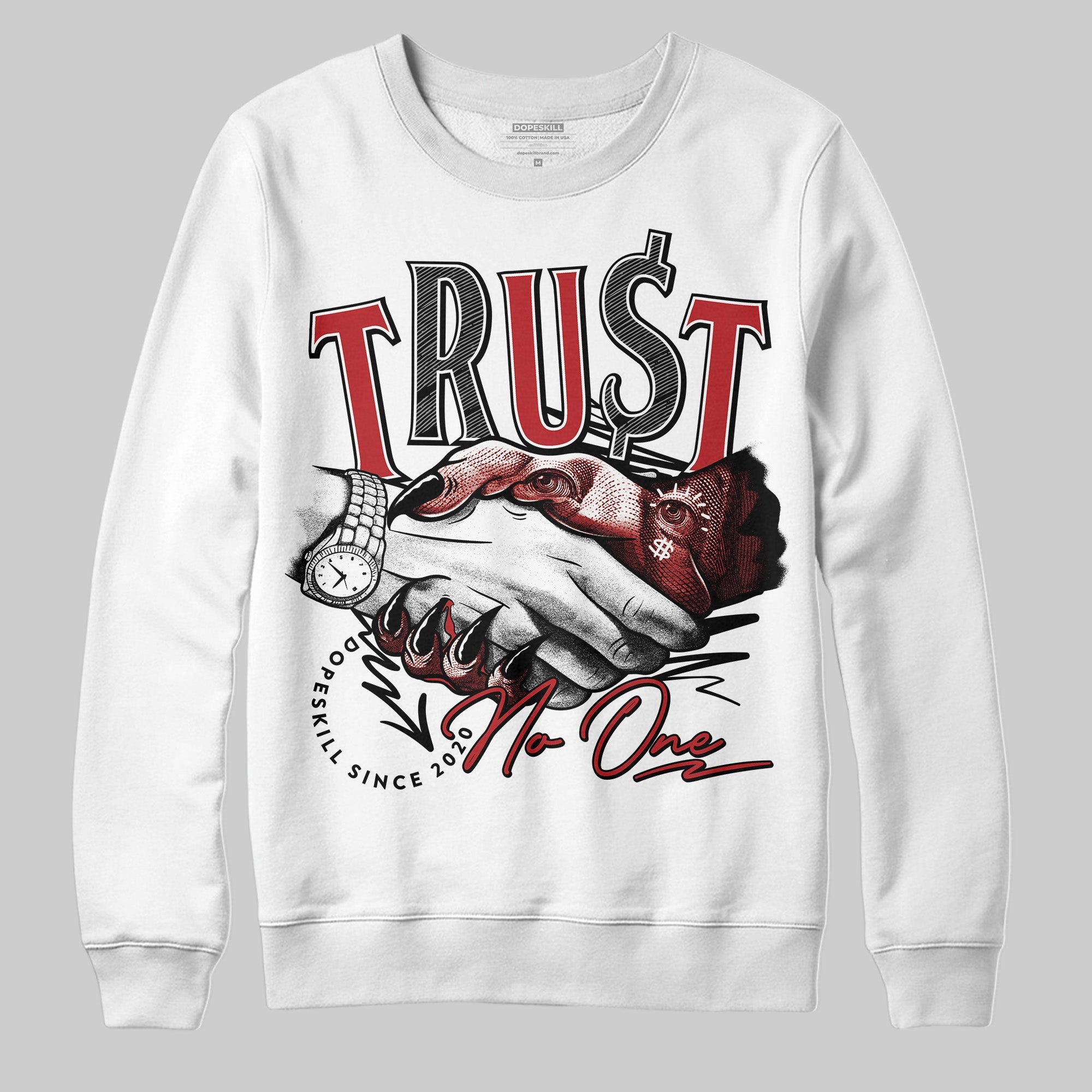 Flu Game 12s superstreetwear Sweatshirt Trust No One Graphic