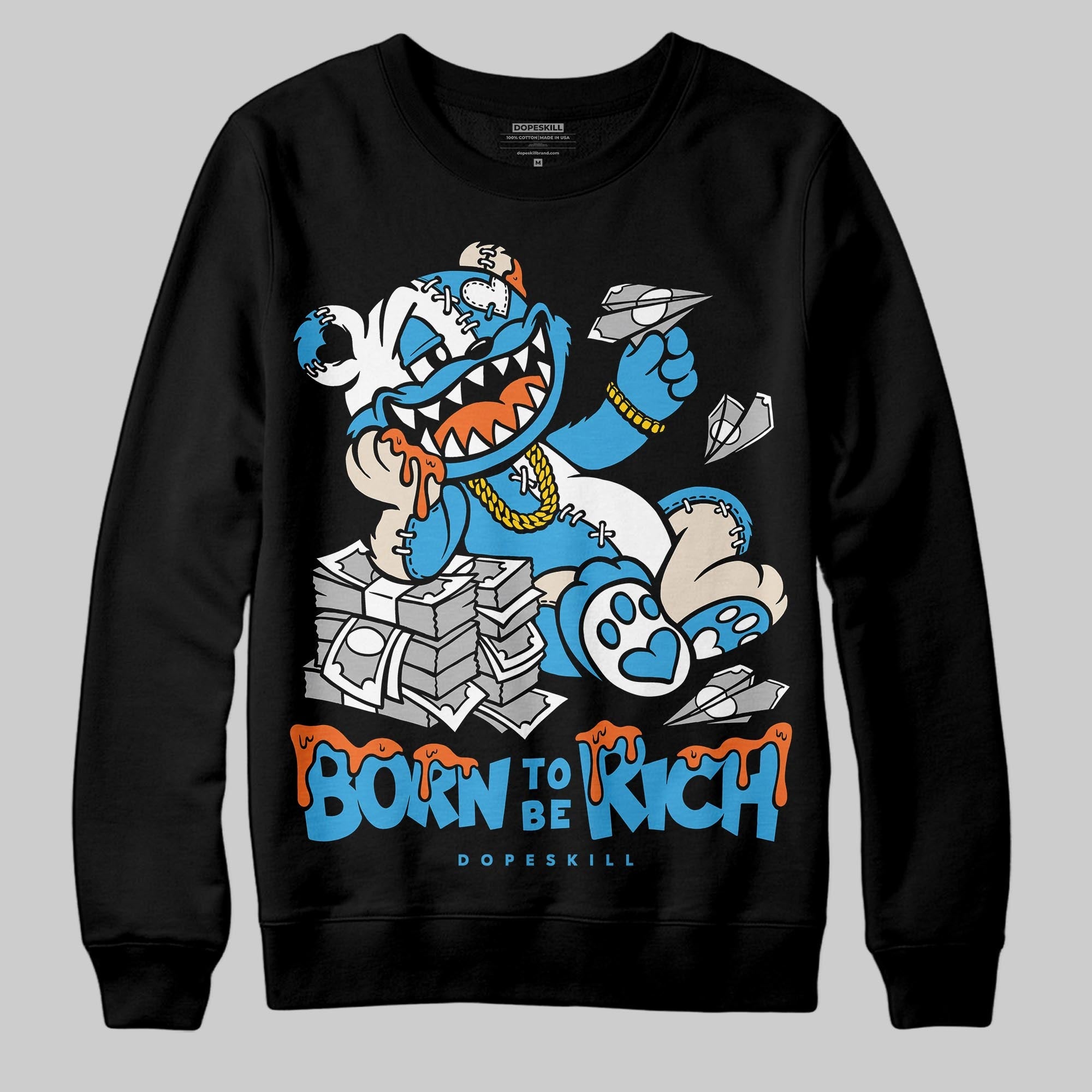 UNC Reimagined 1s superstreetwear Sweatshirt Born To Be Rich Graphic