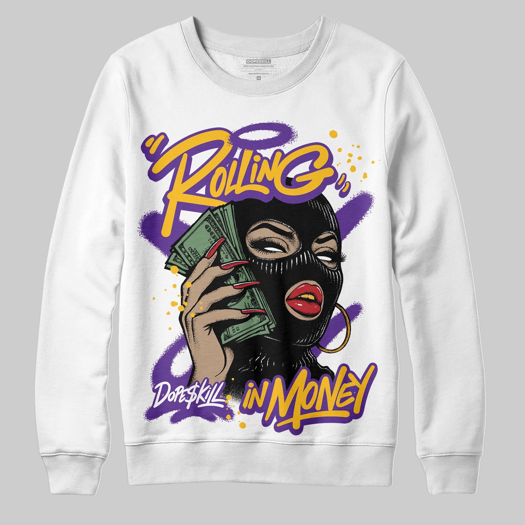 PURPLE Collection superstreetwear Sweatshirt Rolling in Money Graphic