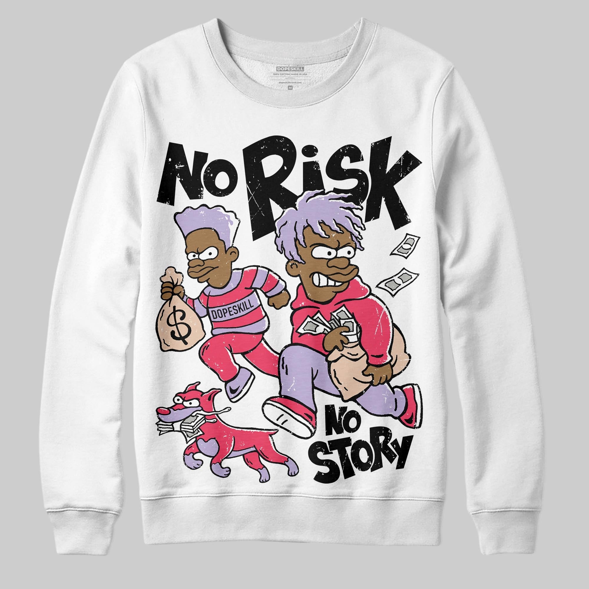 Peanut Butter Jelly 5s superstreetwear Sweatshirt No Risk No Story Graphic