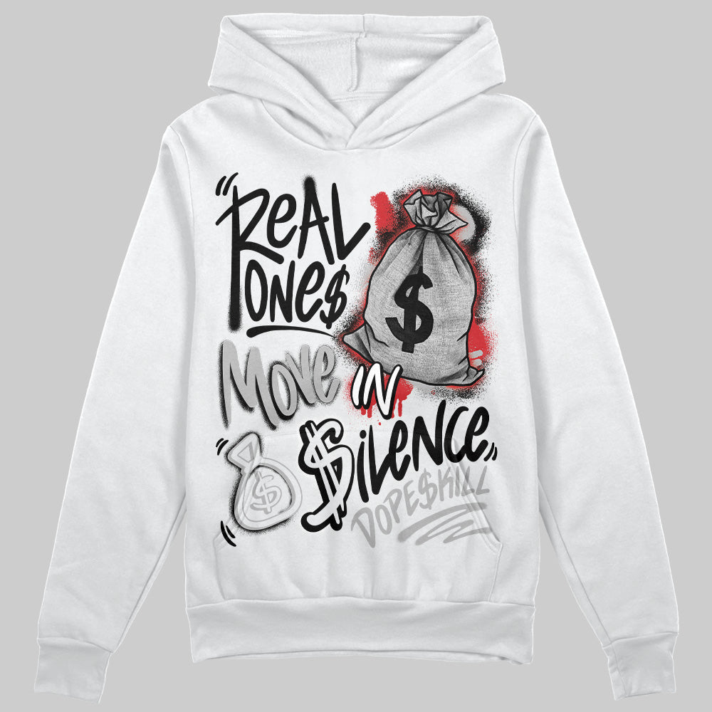 Black Cement 3s superstreetwear Hoodie Sweatshirt Real Ones Move In Silence Graphic