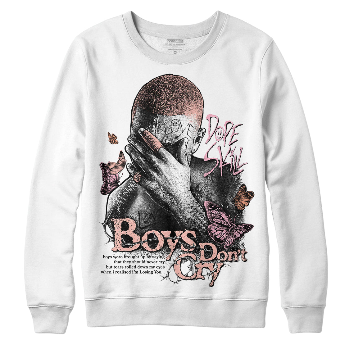 Legend Pink 11s superstreetwear Sweatshirt Boys Don't Cry Graphic