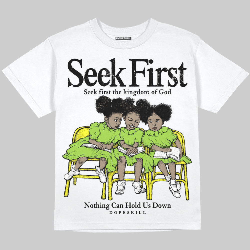 Neon Green Collection superstreetwear Oversize Print T-Shirt New Seek First Graphic
