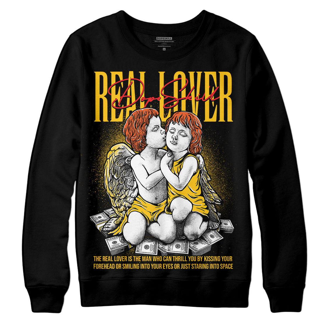 Yellow Collection superstreetwear Sweatshirt Real Lover Graphic
