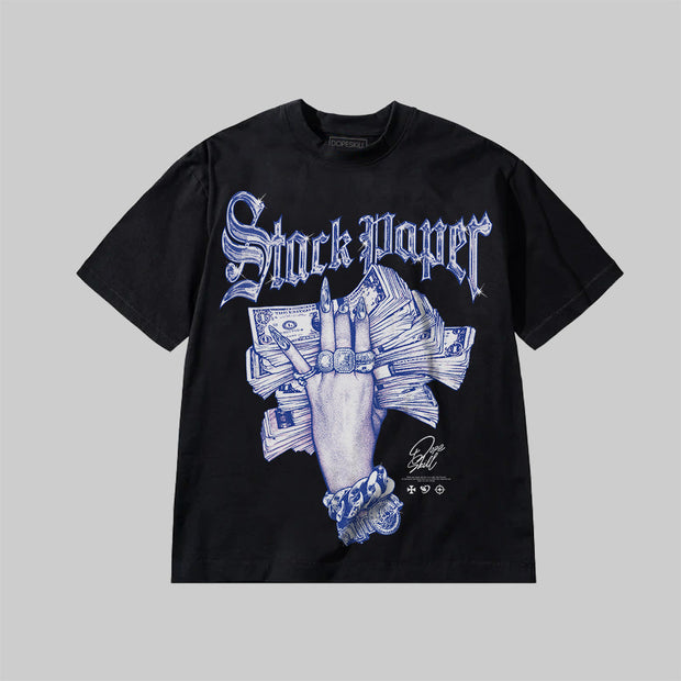 Stack Paper Royal Blue Graphic DopeSkill Premium T-Shirt