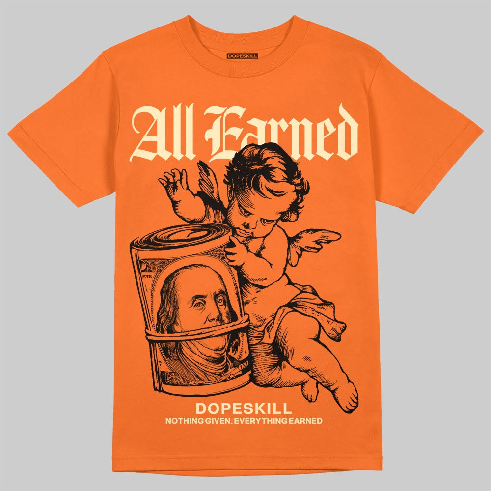 Orange Black White superstreetwear T-Shirt All Earned Graphic