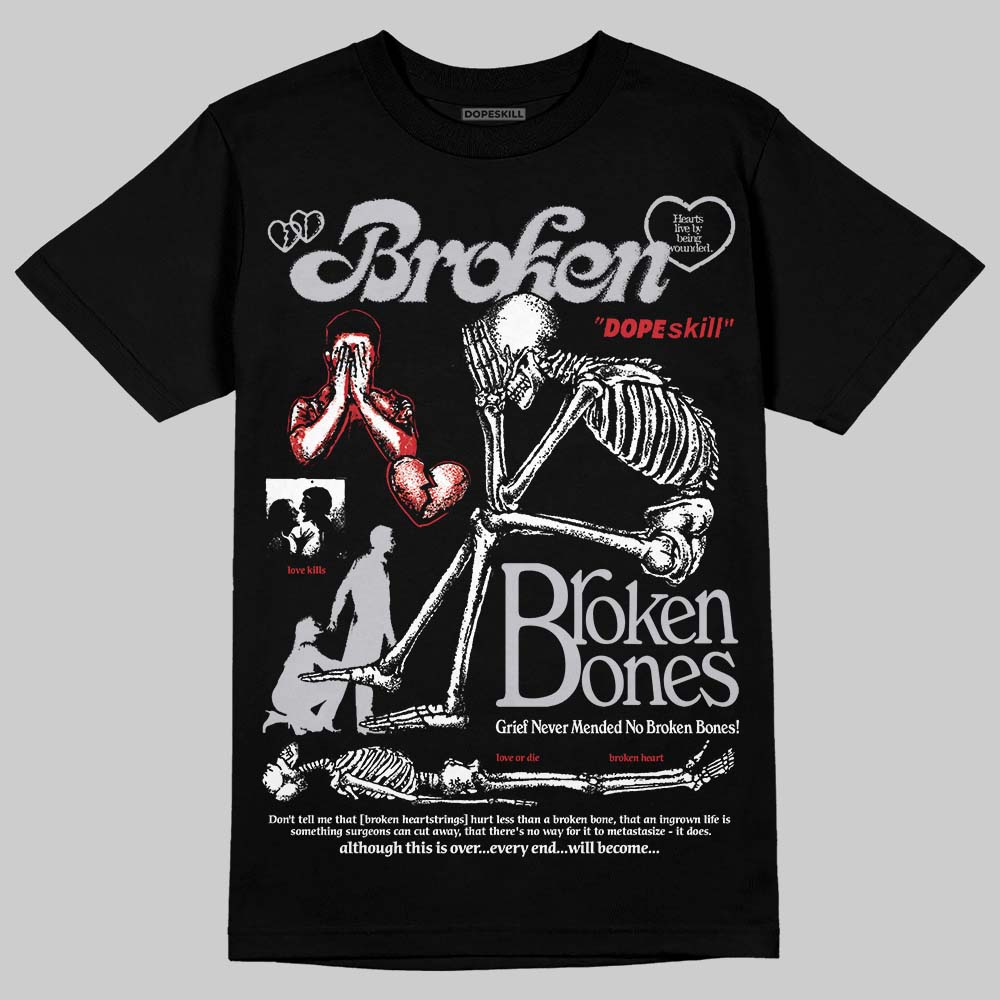 White Cement 4s superstreetwear T-Shirt Broken Bones Graphic