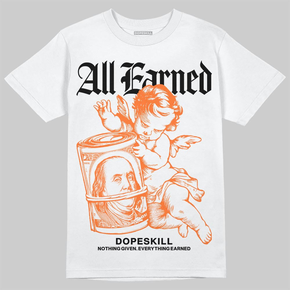 Orange Black White superstreetwear T-Shirt All Earned Graphic