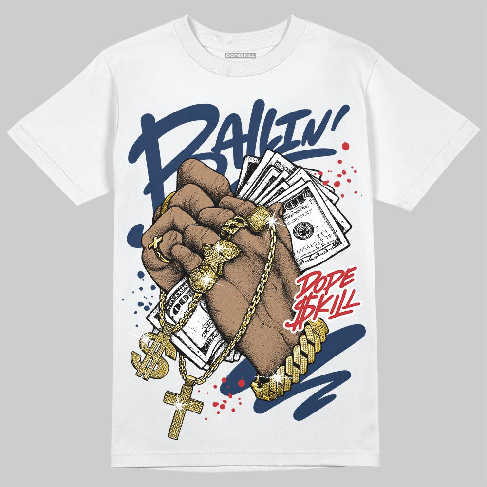 Summit White Navy 4s superstreetwear T-Shirt Always Ballin' Graphic