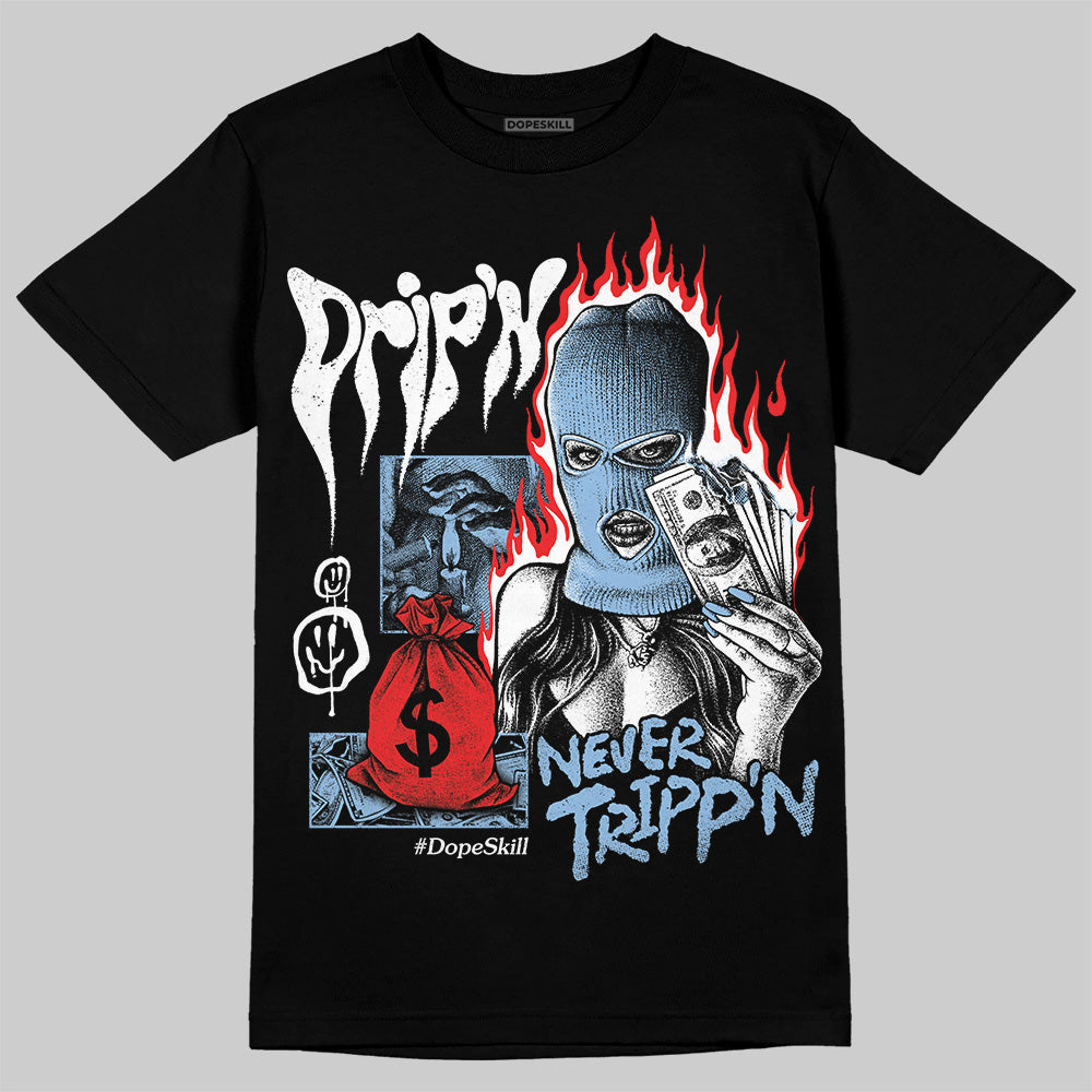 Women's Runner Sneaker Light Blue superstreetwear T-Shirt Drip'n Never Tripp'n Graphic