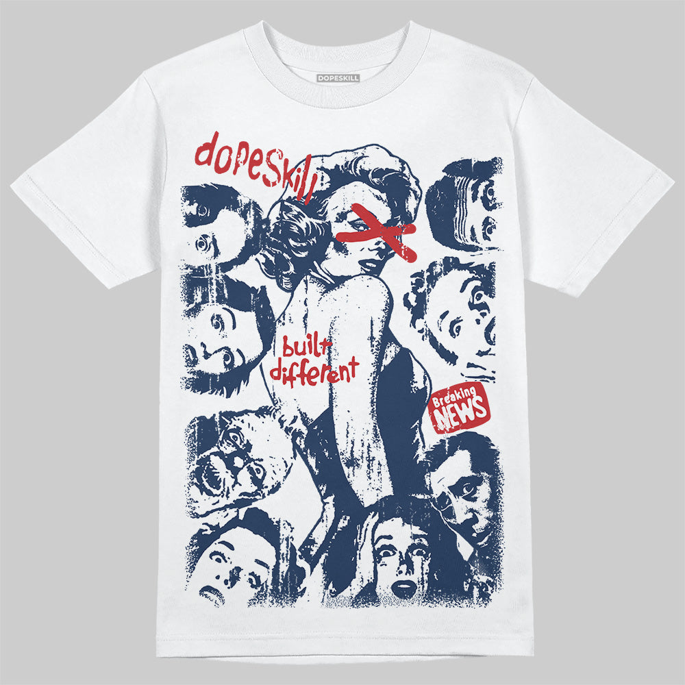 Summit White Navy 4s superstreetwear T-Shirt Built Different Graphic