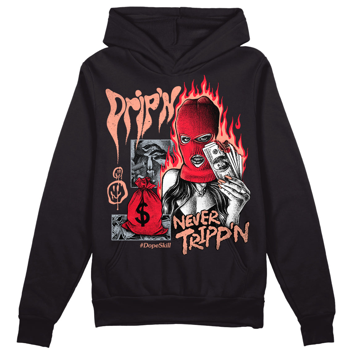 Crimson Bliss 5s superstreetwear Hoodie Sweatshirt Drip'n Never Tripp'n Graphic
