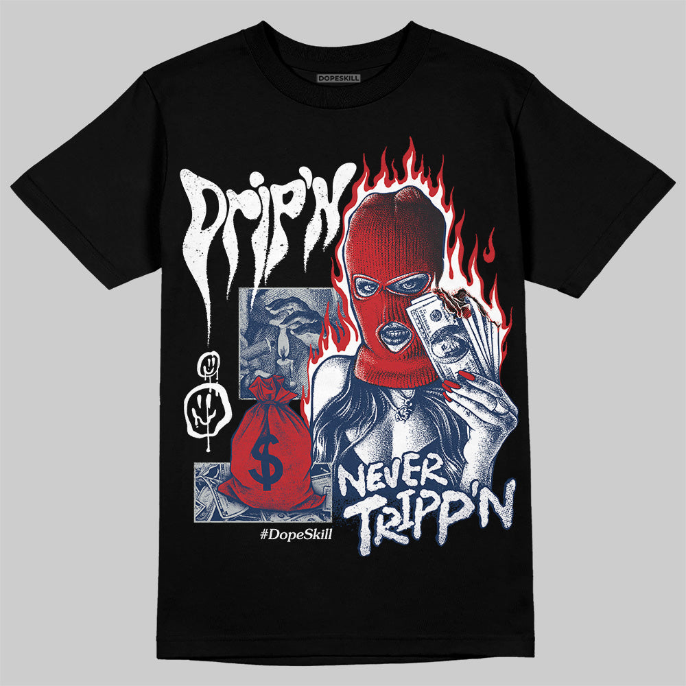 Summit White Navy 4s superstreetwear T-Shirt Drip'n Never Tripp'n Graphic
