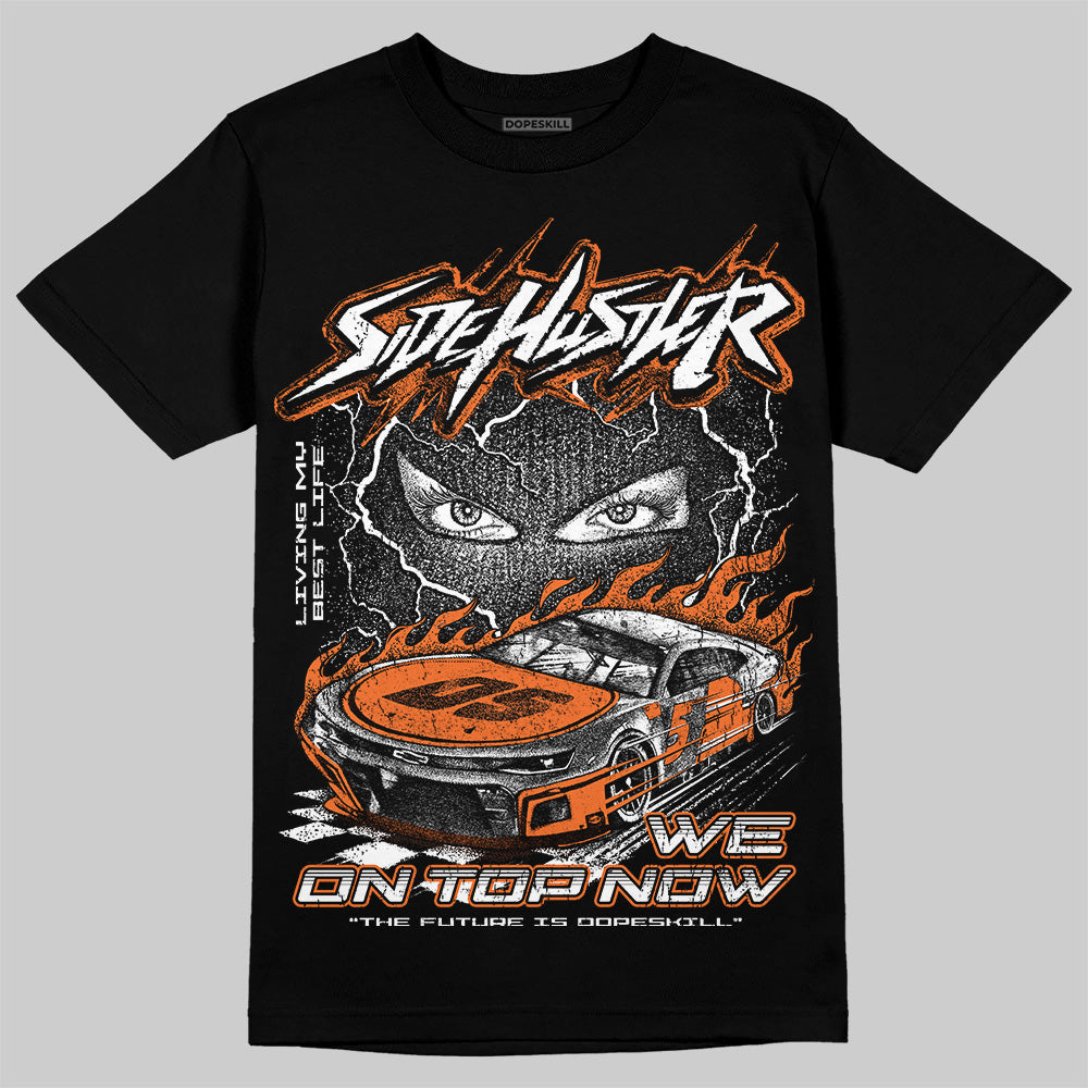 Orange Black White superstreetwear T-Shirt New Side Hustler Graphic