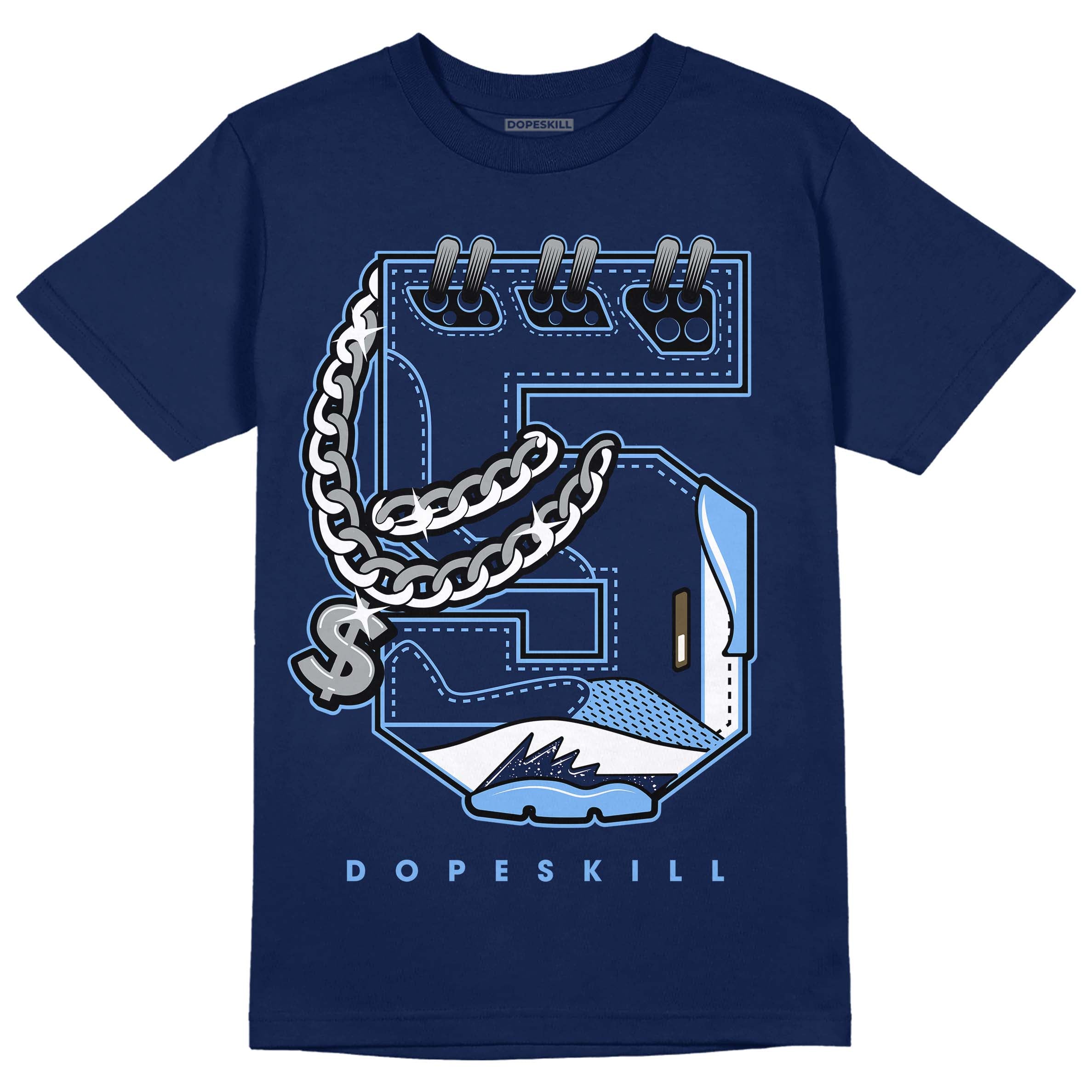 Midnight Navy 5s superstreetwear Navy T-Shirt No.5 Graphic
